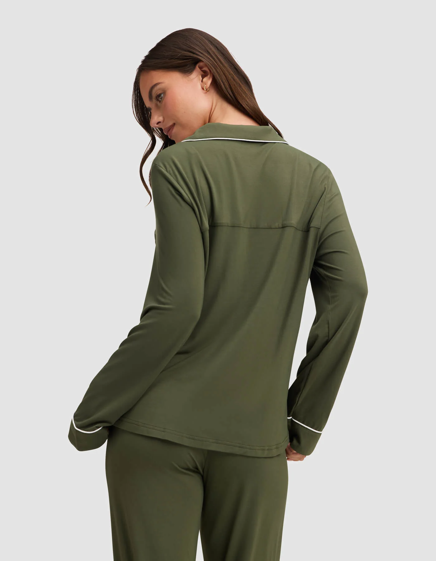 Women's Bamboo Stretch-Knit Long Sleeve Pajama Top - Image 38