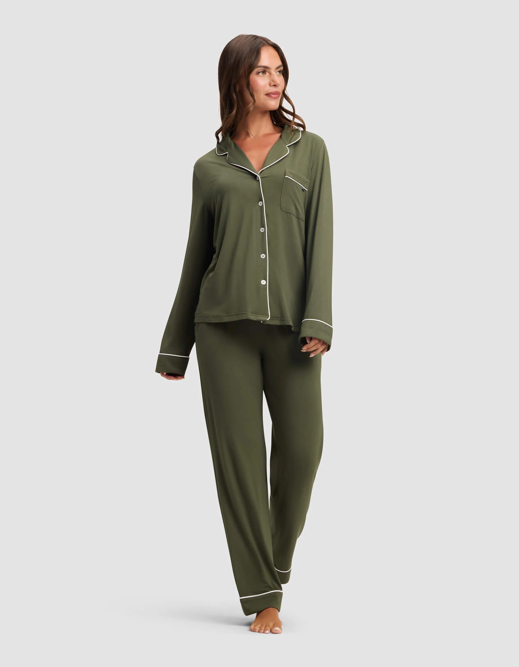 Women's Bamboo Stretch-Knit Long Sleeve Pajama Top - Image 39