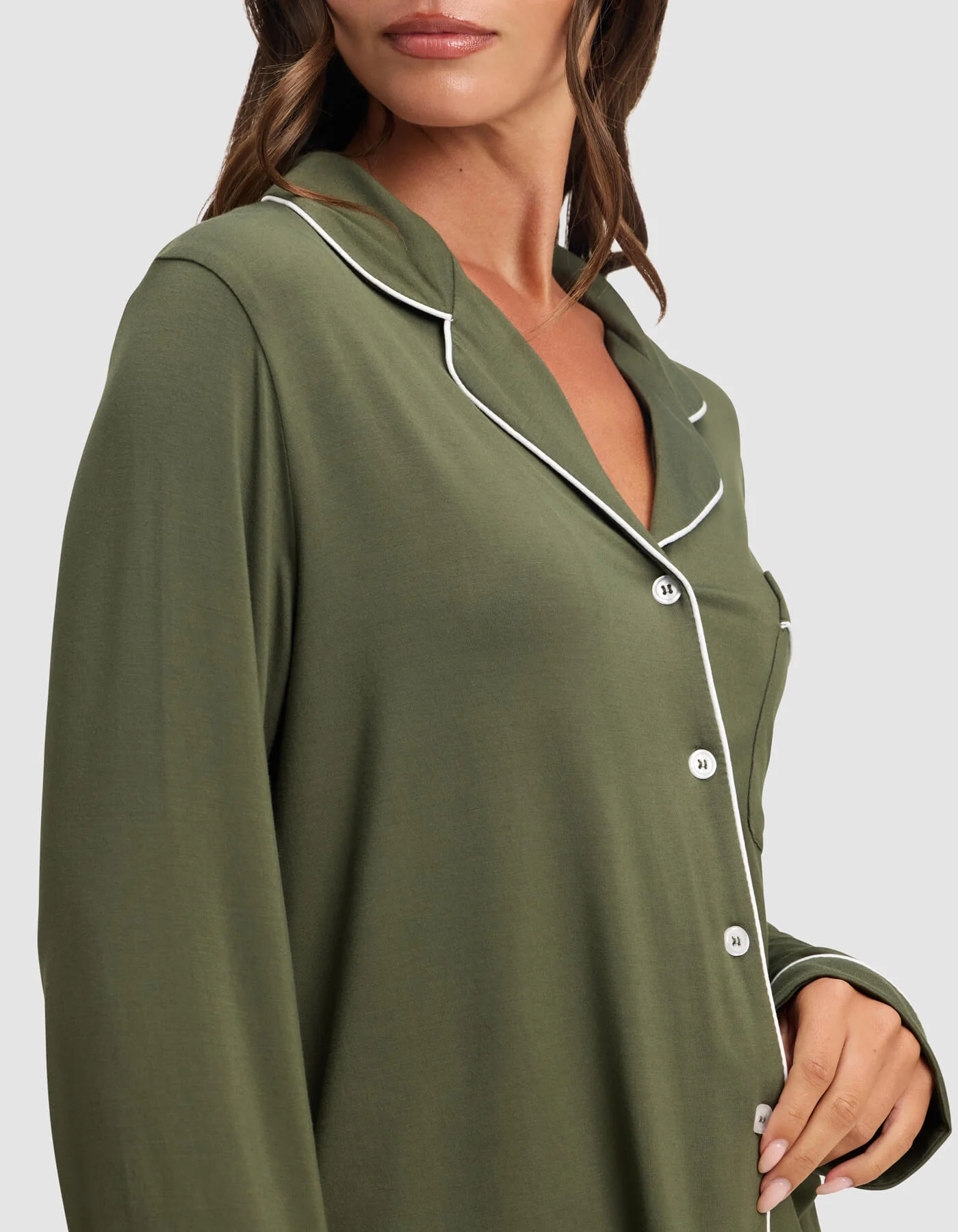Women's Bamboo Stretch-Knit Long Sleeve Pajama Set - Image 57