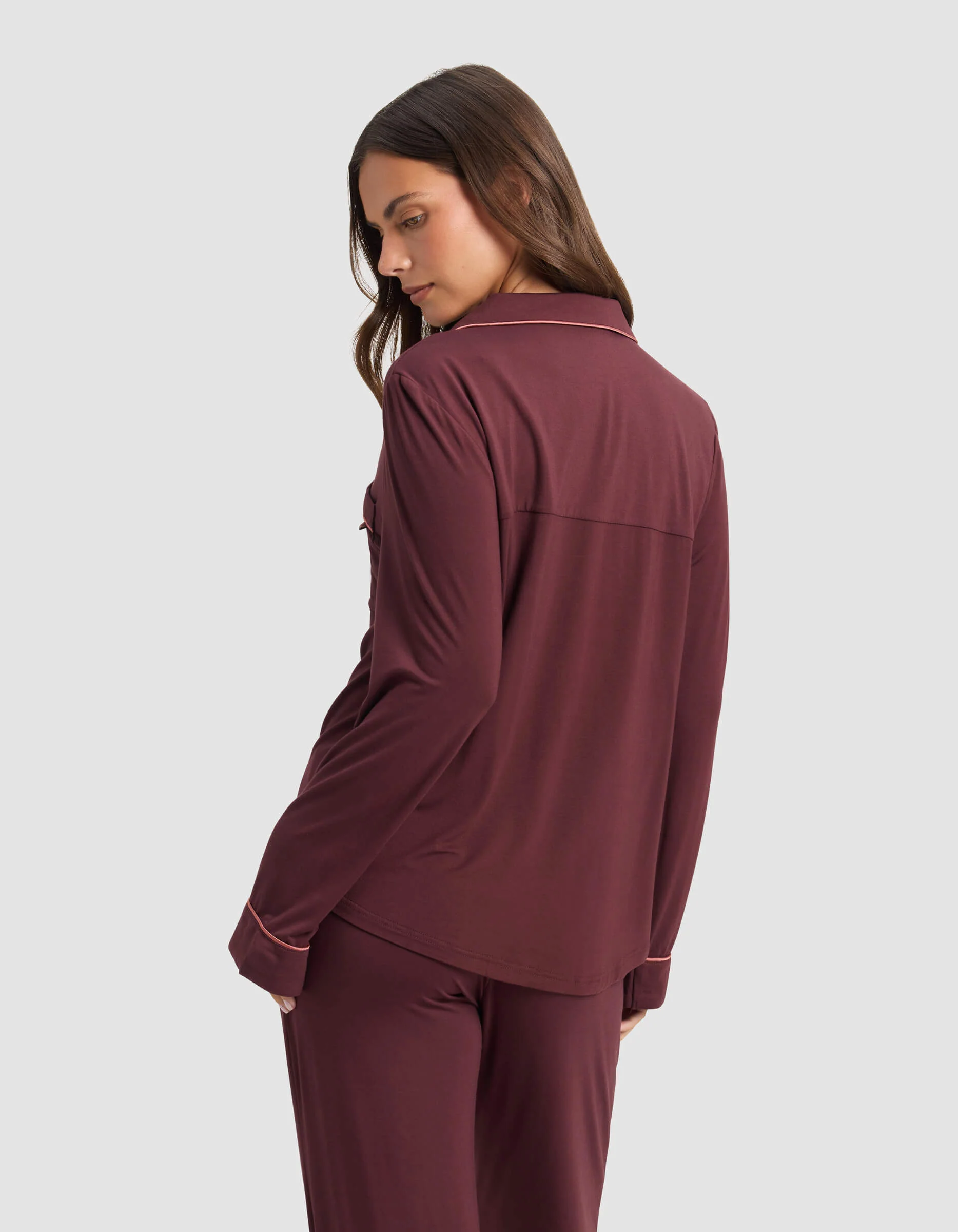 Women's Bamboo Stretch-Knit Long Sleeve Pajama Top - Image 43