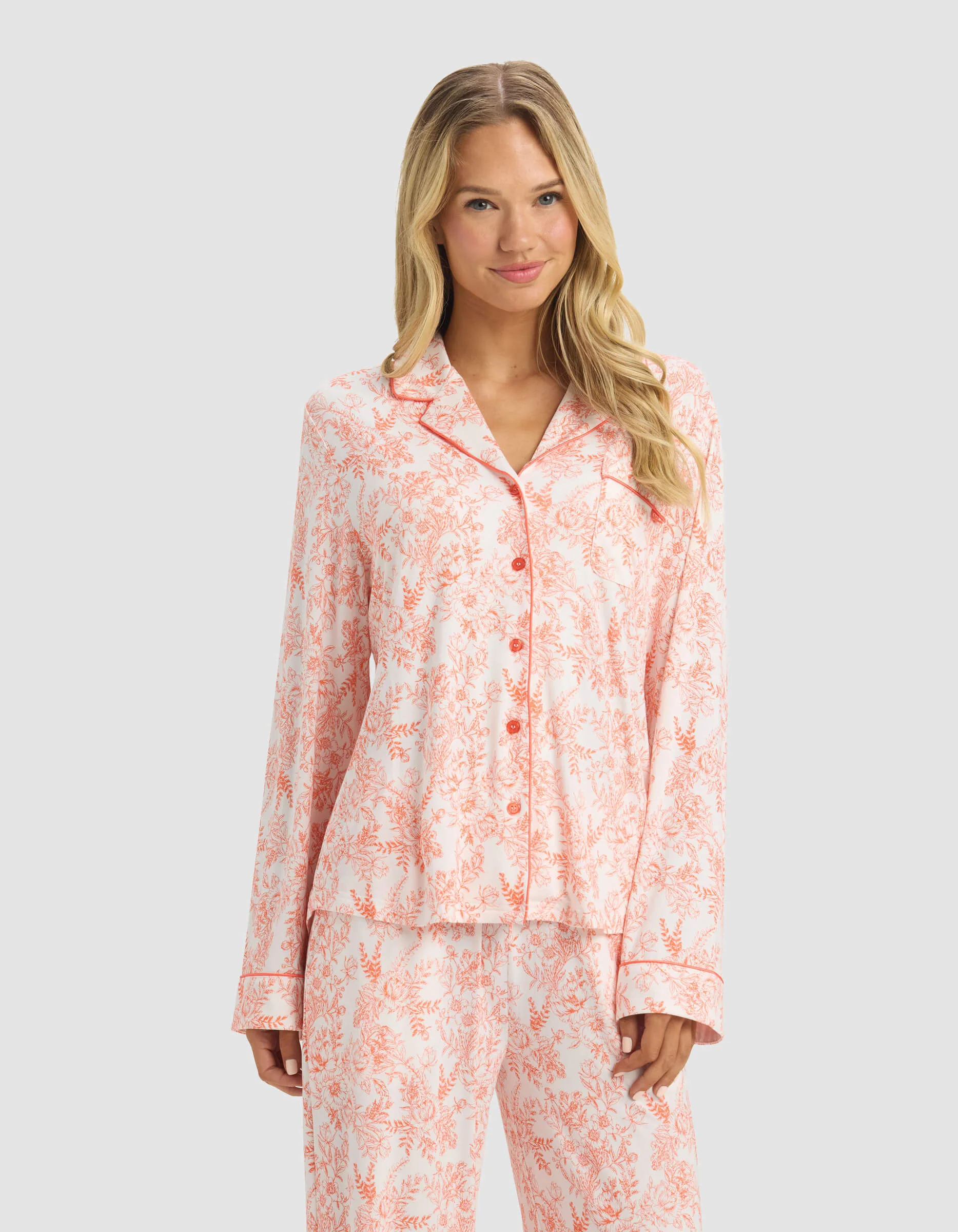 Women's Bamboo Stretch-Knit Long Sleeve Pajama Set - Image 84