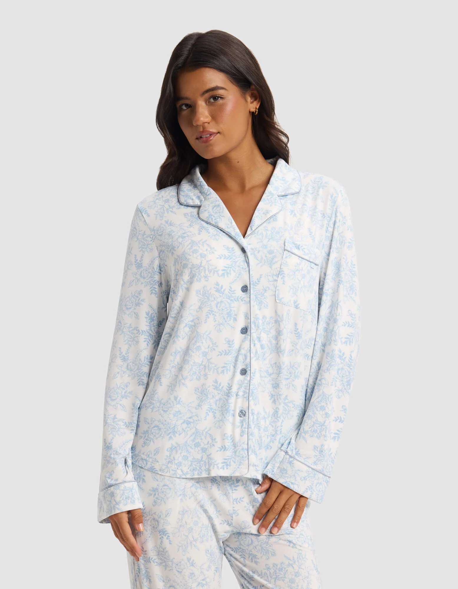 Women's Bamboo Stretch-Knit Long Sleeve Pajama Set - Image 69