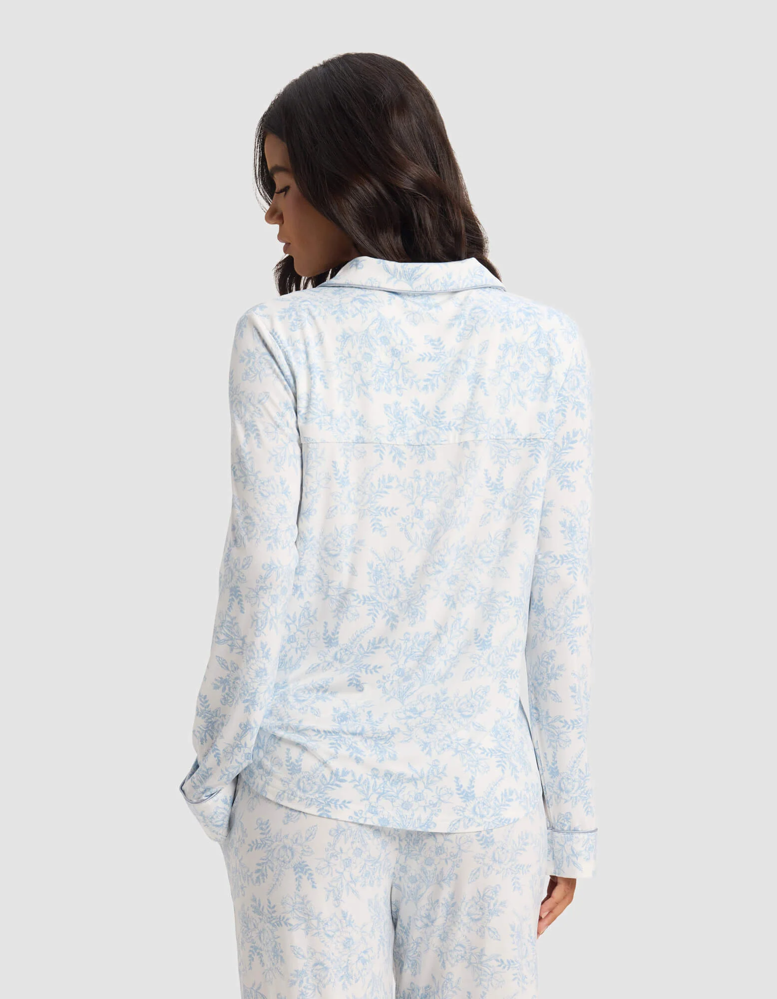 Women's Bamboo Stretch-Knit Long Sleeve Pajama Top - Image 52