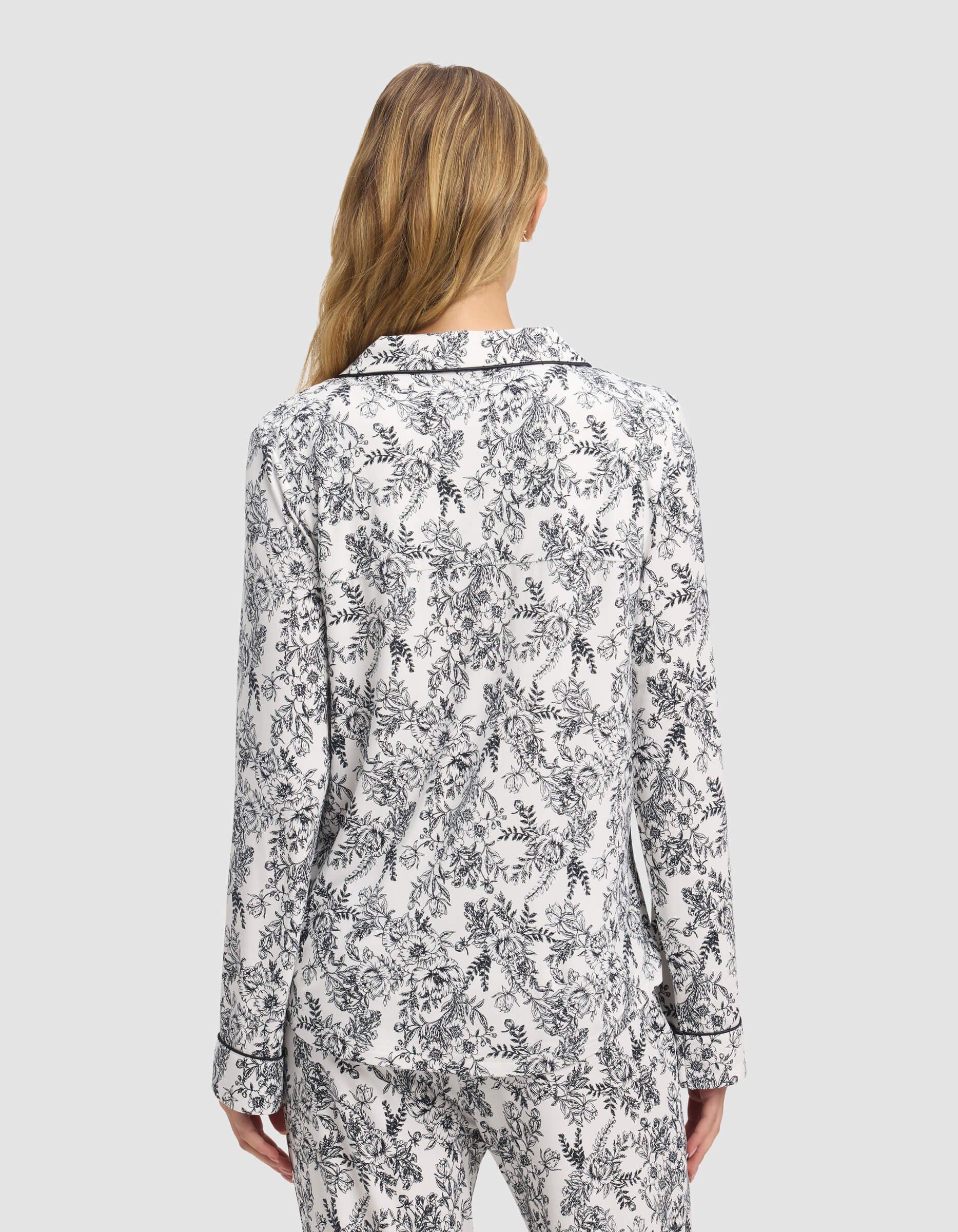 Women's Bamboo Stretch-Knit Long Sleeve Pajama Top - Image 8