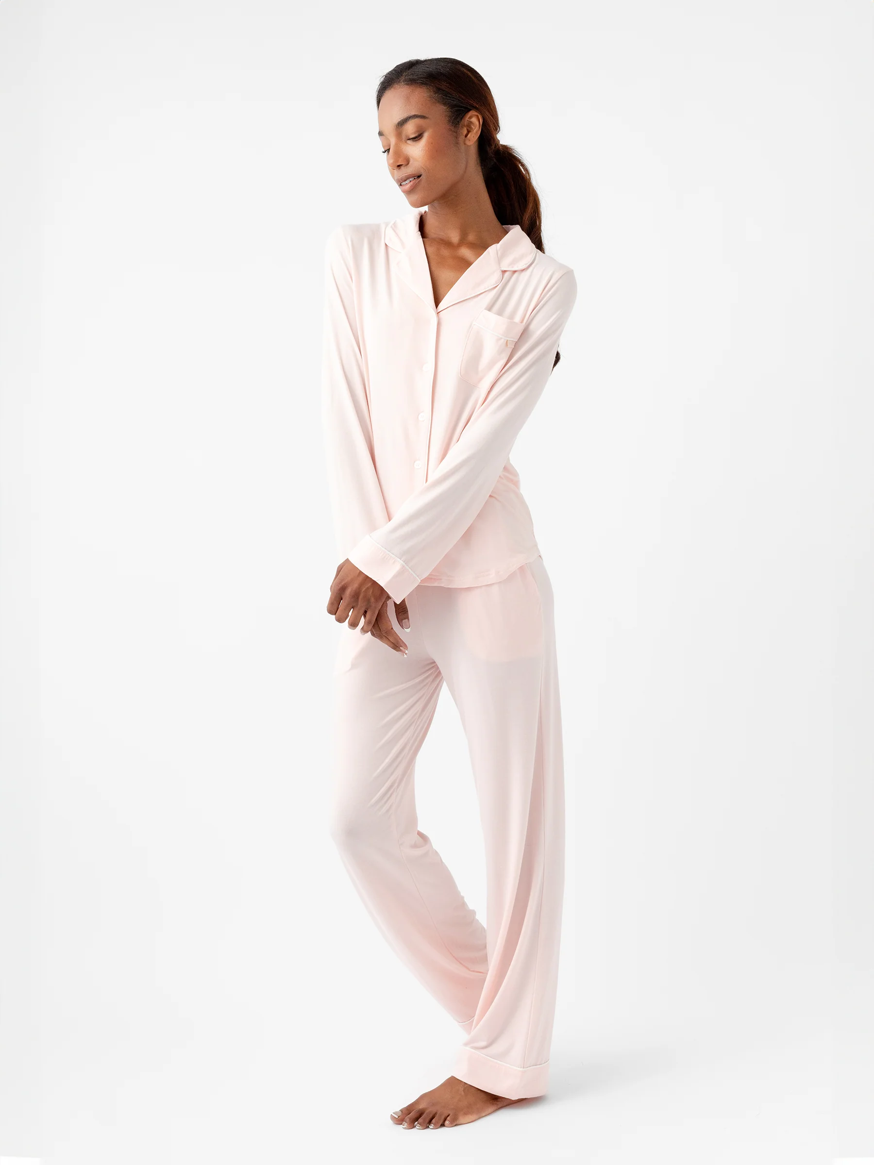 Women's Bamboo Stretch-Knit Long Sleeve Pajama Set TALL - Image 10