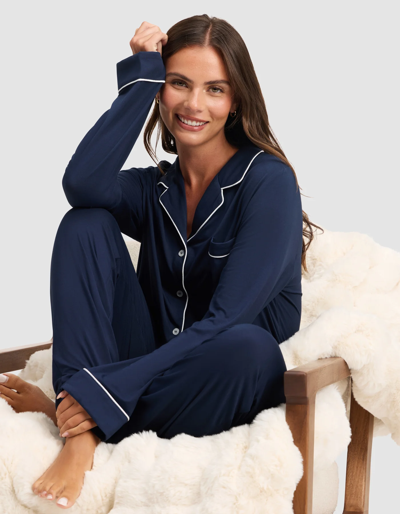 Women's Bamboo Stretch-Knit Long Sleeve Pajama Set TALL - Image 20