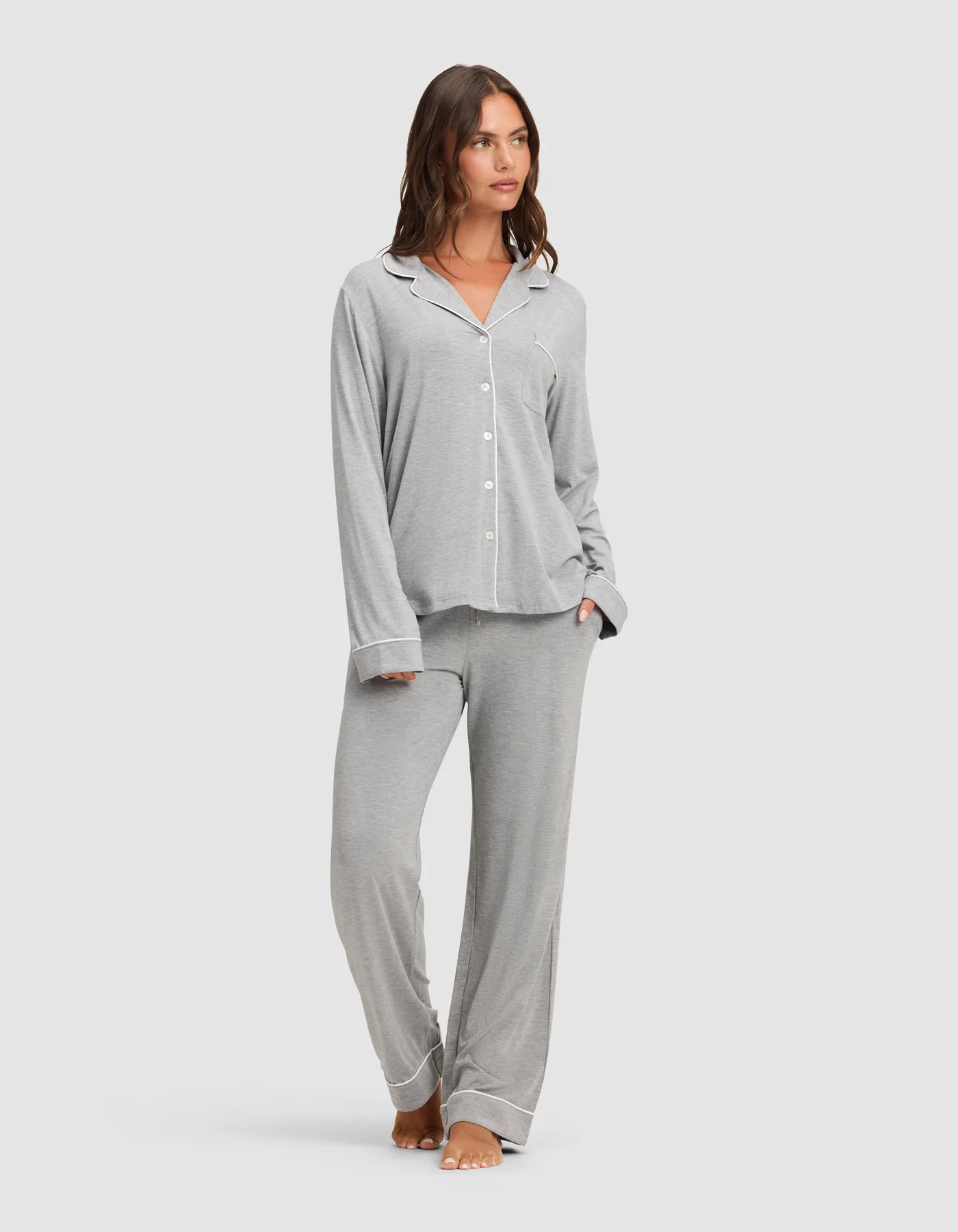 Women's Bamboo Stretch-Knit Long Sleeve Pajama Set TALL - Image 21