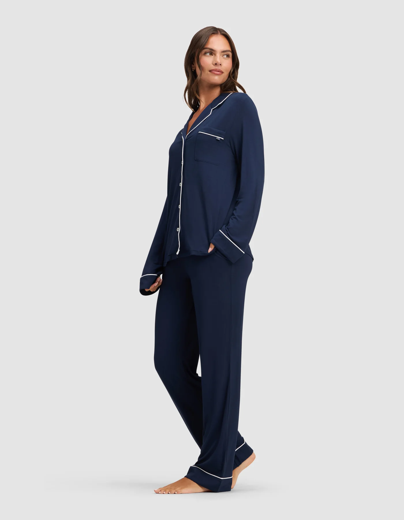 Women's Bamboo Stretch-Knit Long Sleeve Pajama Set - Image 10