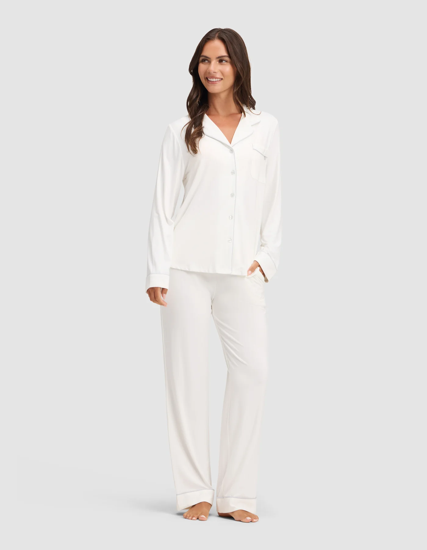 Women's Bamboo Stretch-Knit Long Sleeve Pajama Set - Image 39