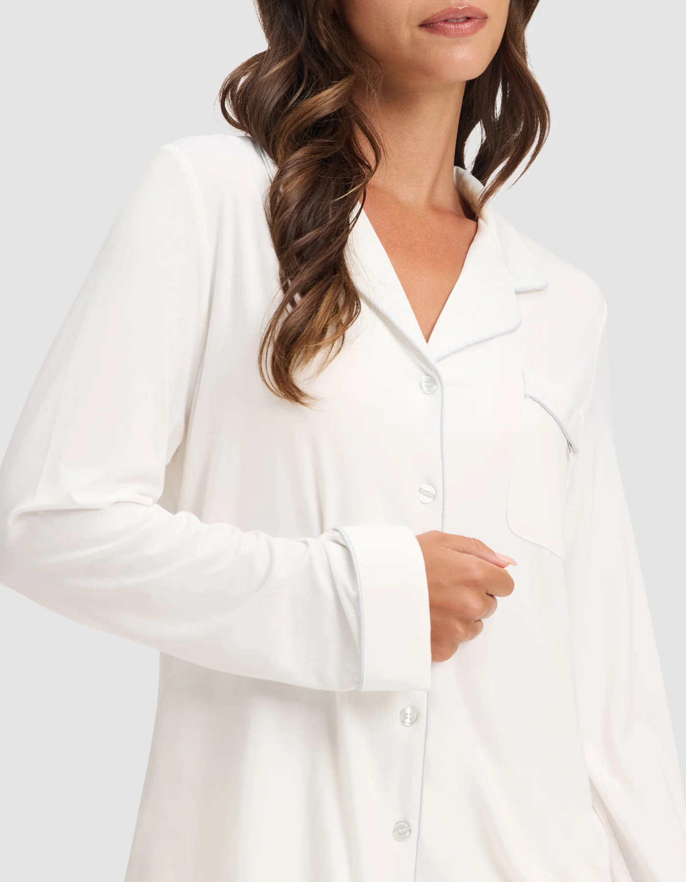 Women's Bamboo Stretch-Knit Long Sleeve Pajama Top TALL - Image 24