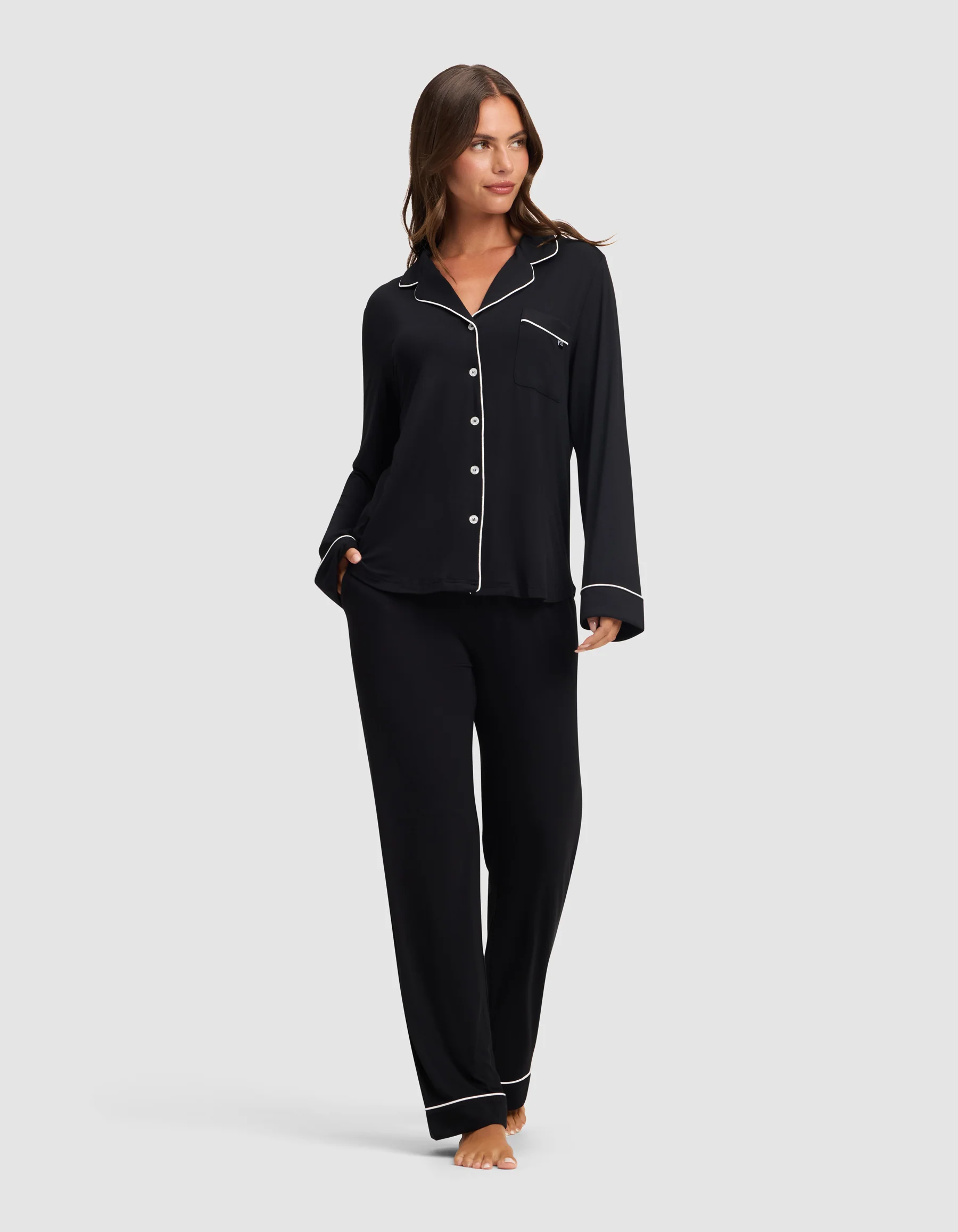 Women's Bamboo Stretch-Knit Long Sleeve Pajama Set - Image 17