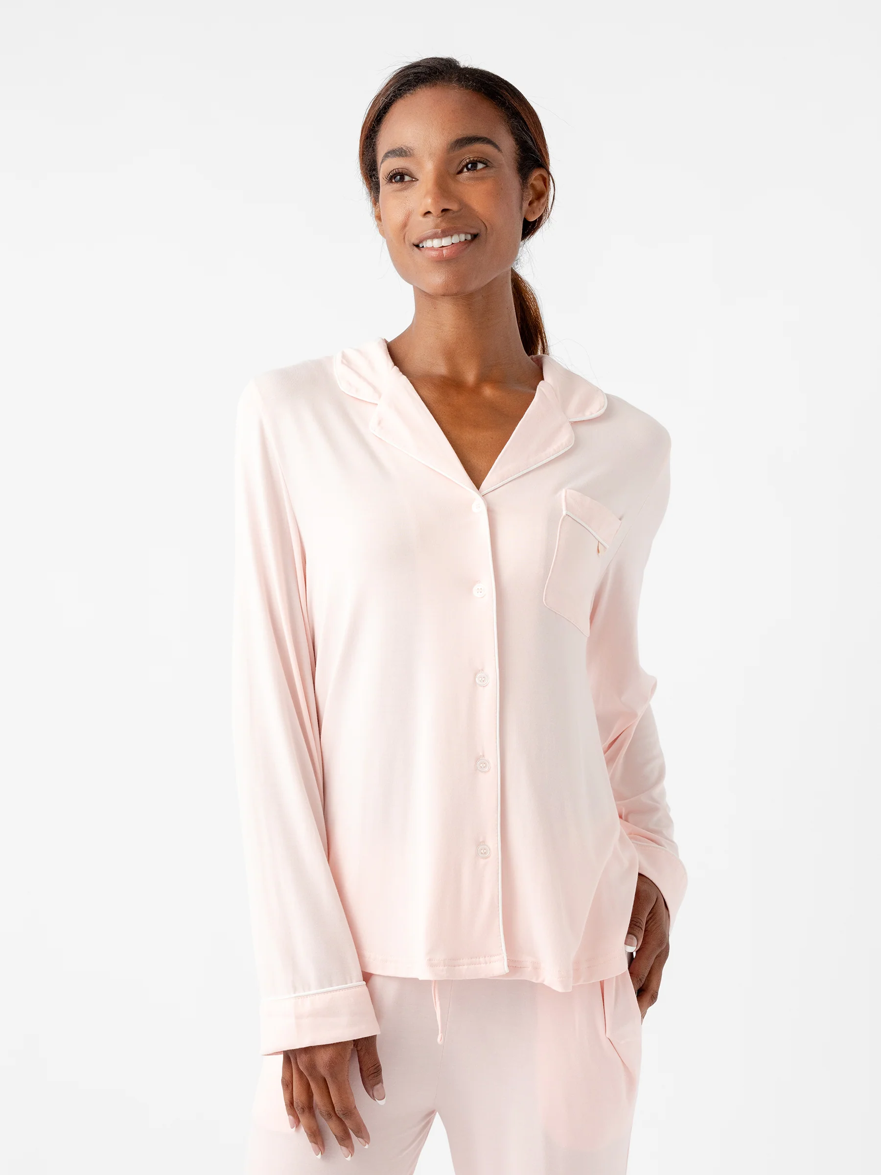 Women's Bamboo Stretch-Knit Long Sleeve Pajama Set TALL - Image 8