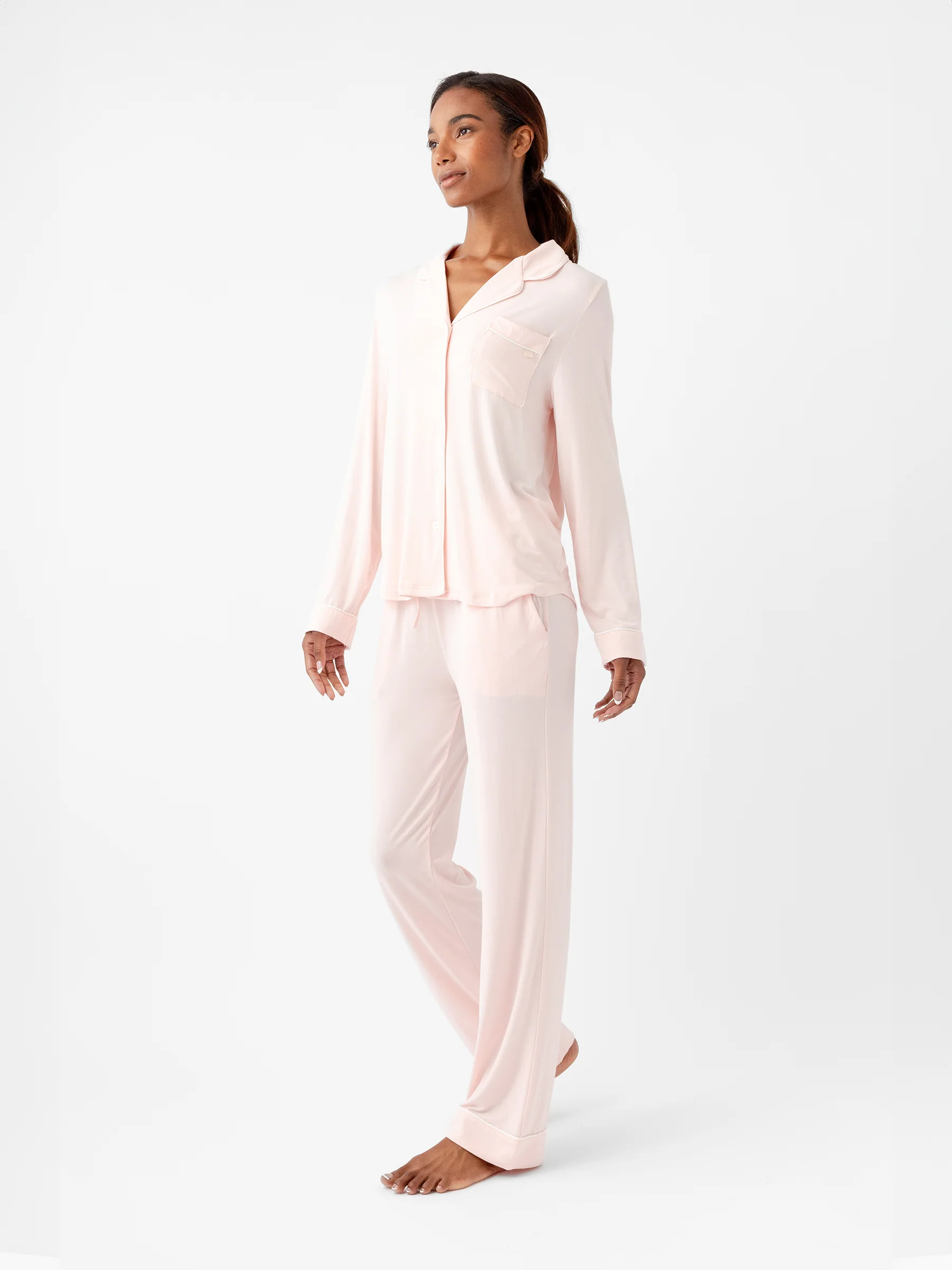 Women's Bamboo Stretch-Knit Long Sleeve Pajama Set TALL - Image 7