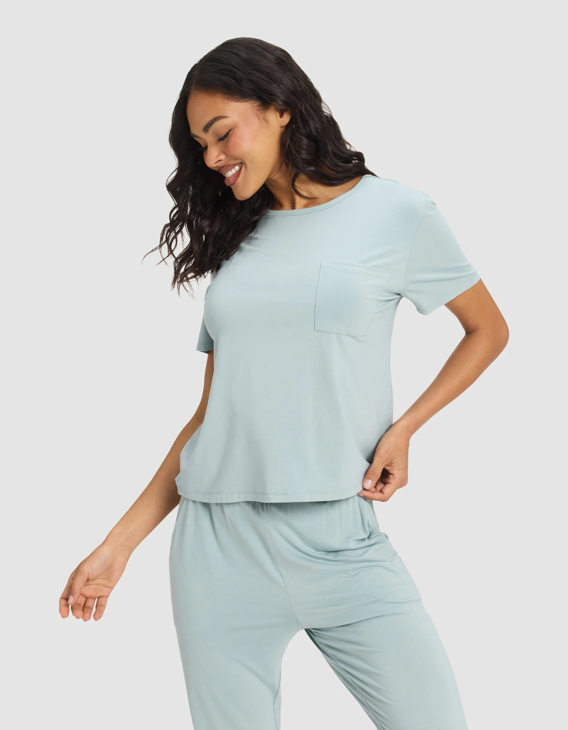 Women's Bamboo Stretch-Knit Lounge Tee - Image 7