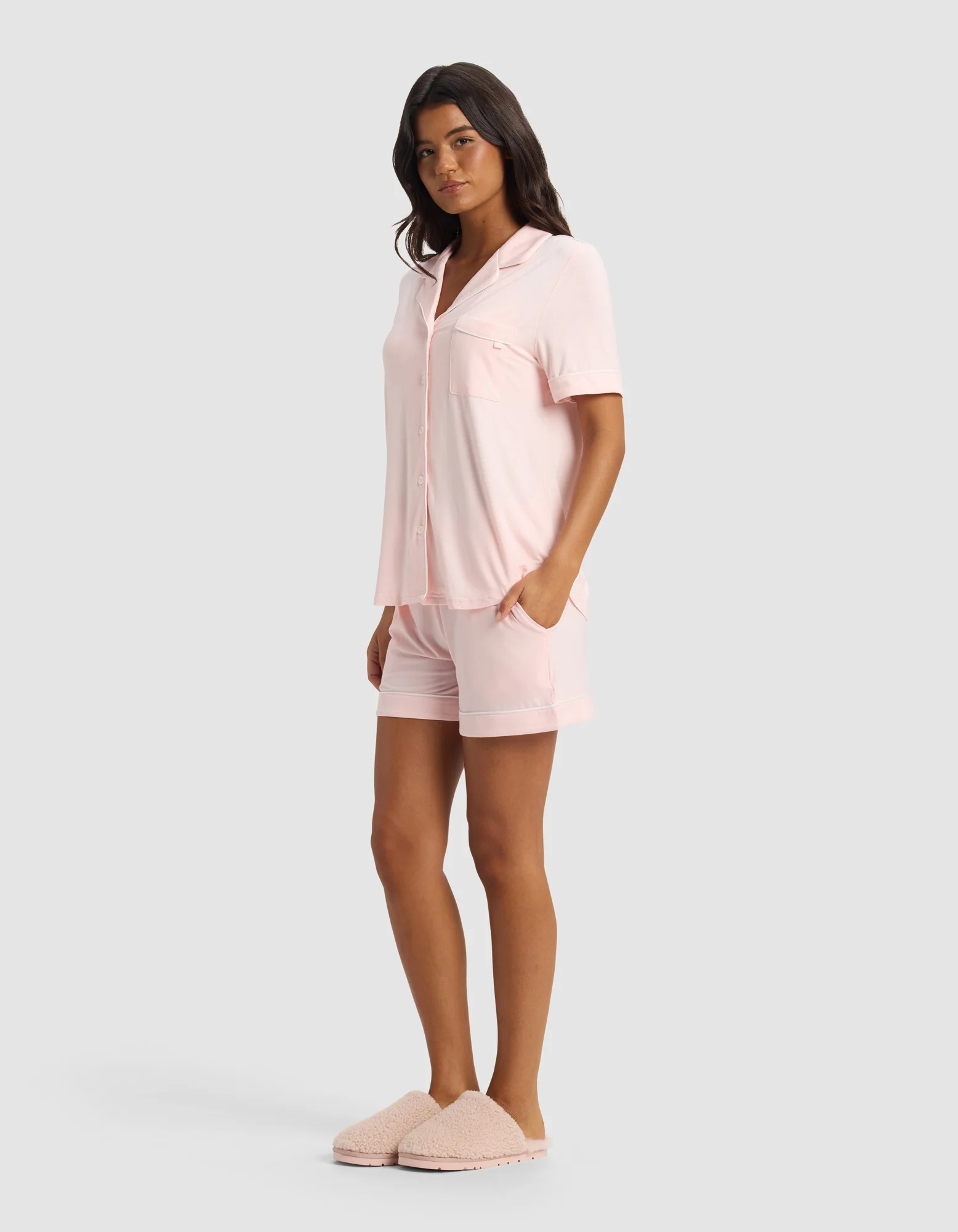 Women's Bamboo Stretch-Knit Short Sleeve Pajama Set - Image 12