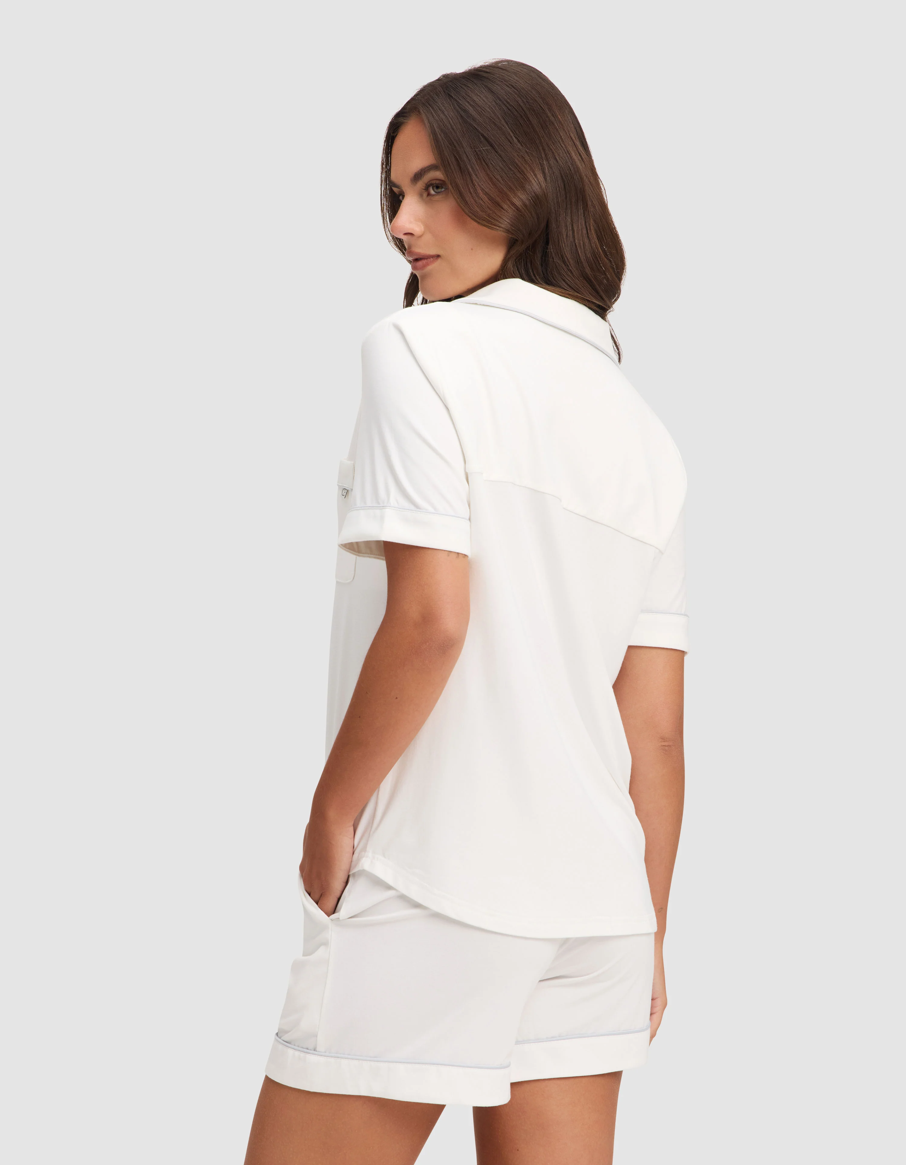 Women's Bamboo Stretch-Knit Short Sleeve Pajama Set - Image 13