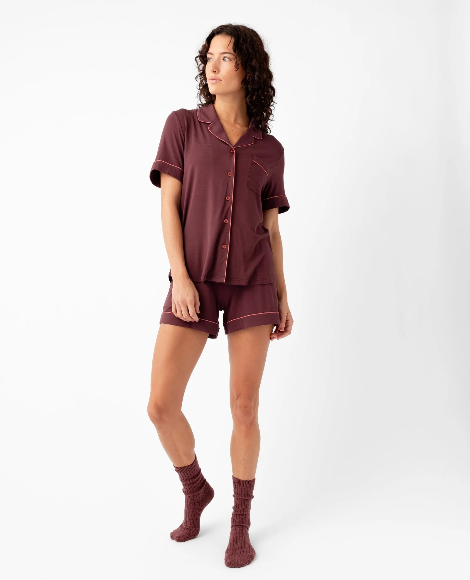 Women's Bamboo Stretch-Knit Short Sleeve Pajama Set - Image 31