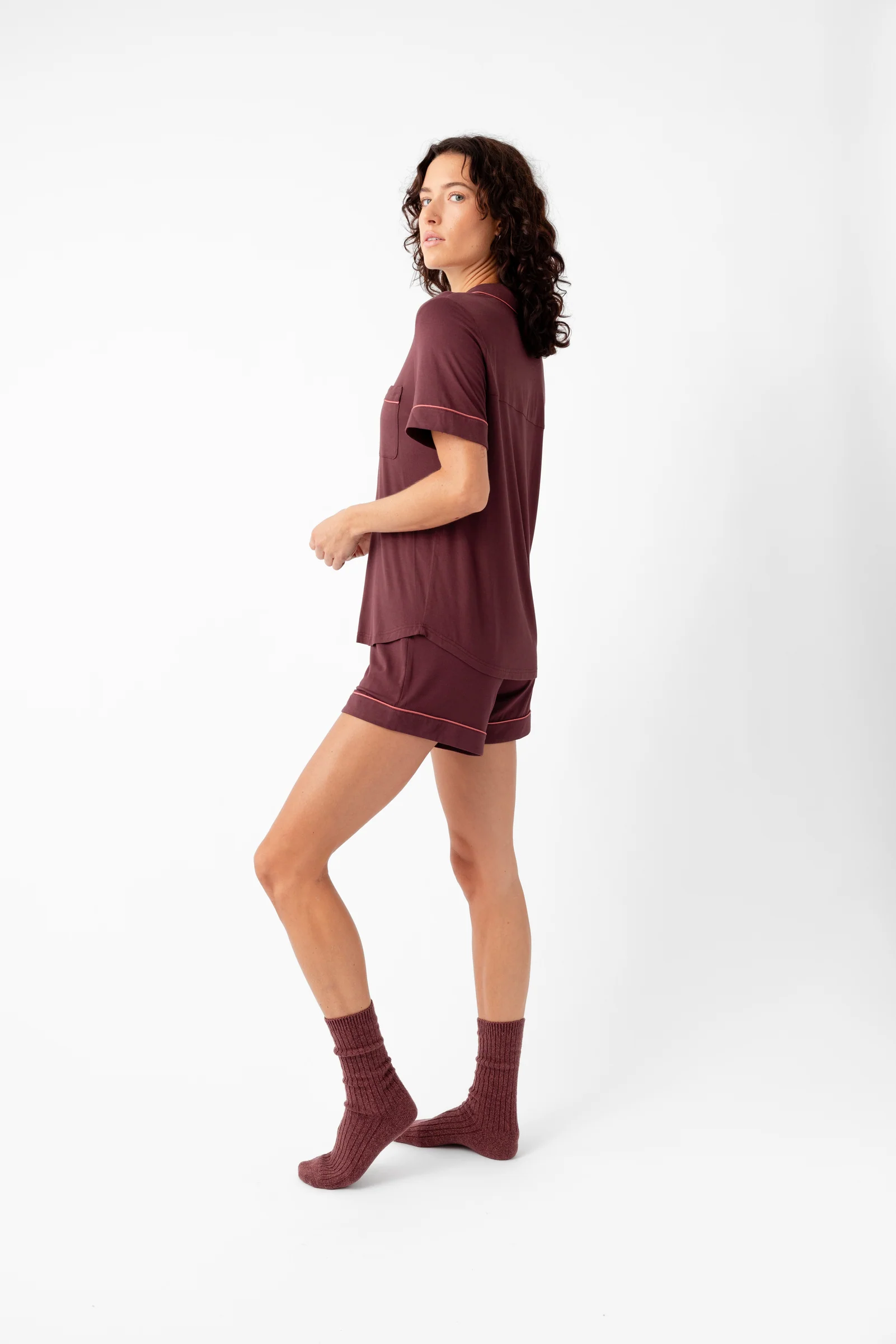 Women's Bamboo Stretch-Knit Short Sleeve Pajama Set - Image 33
