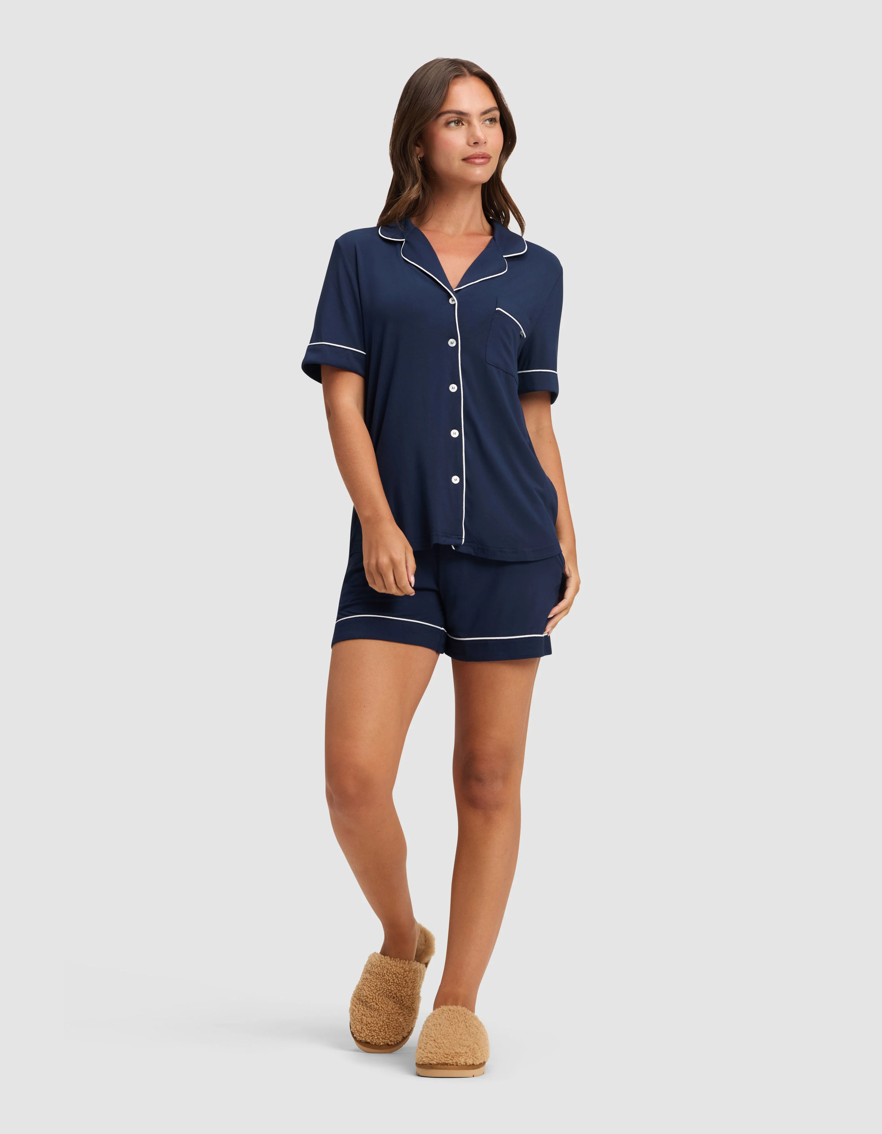 Women's Bamboo Stretch-Knit Short Sleeve Pajama Set - Image 39