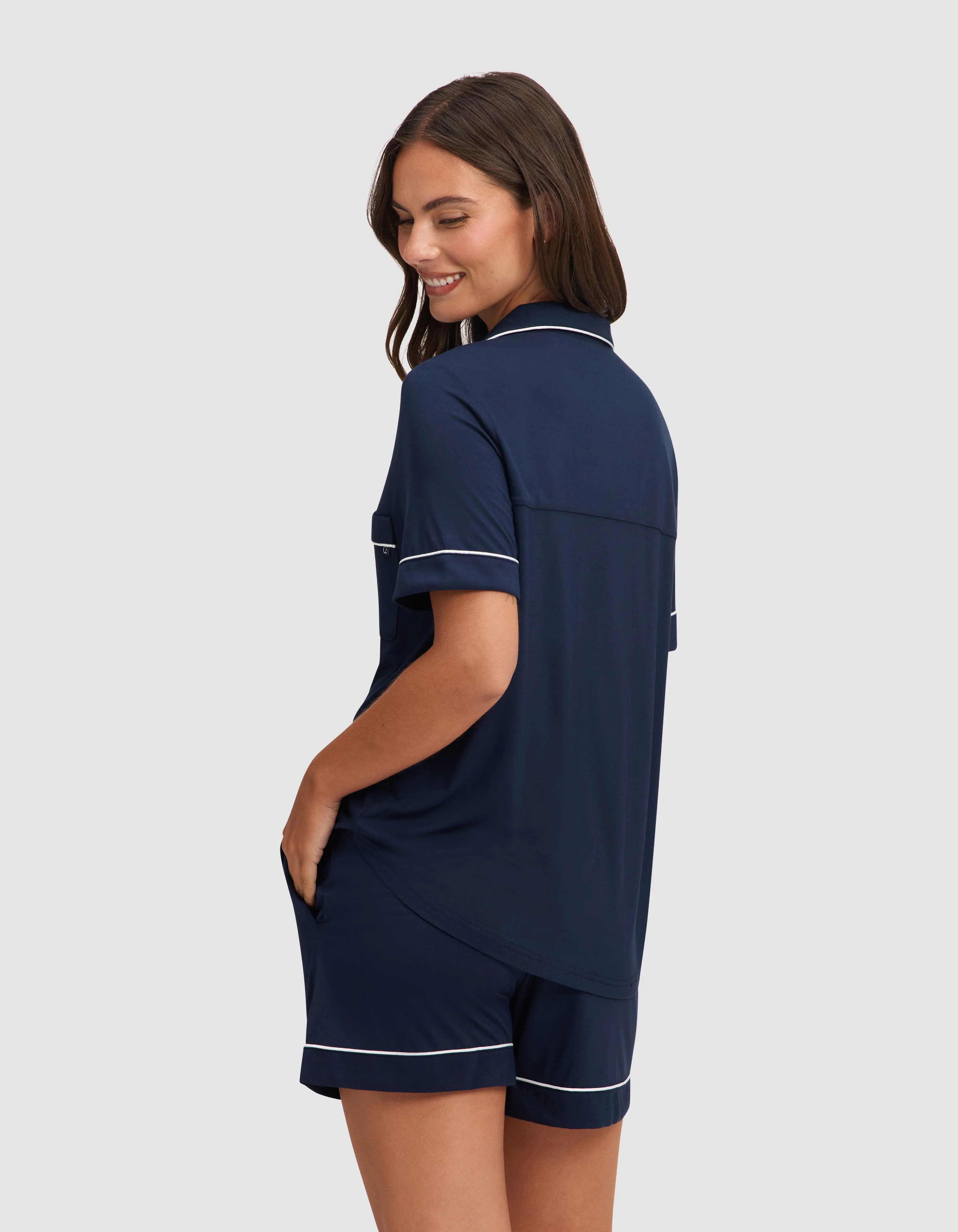 Women's Bamboo Stretch-Knit Short Sleeve Pajama Set - Image 41