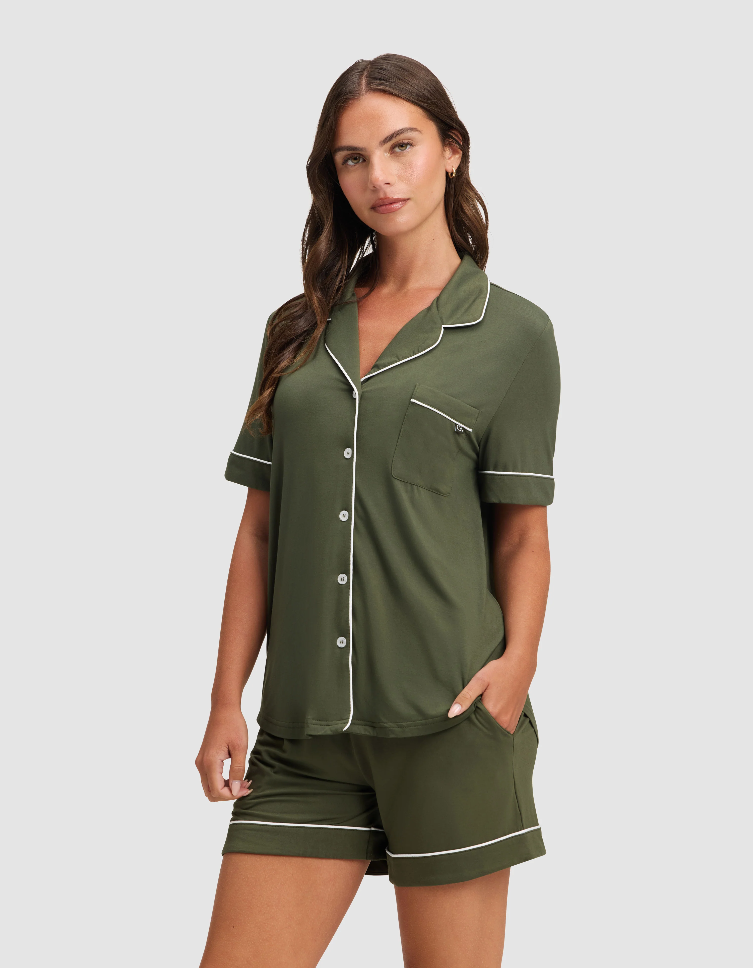 Women's Bamboo Stretch-Knit Short Sleeve Pajama Set - Image 45