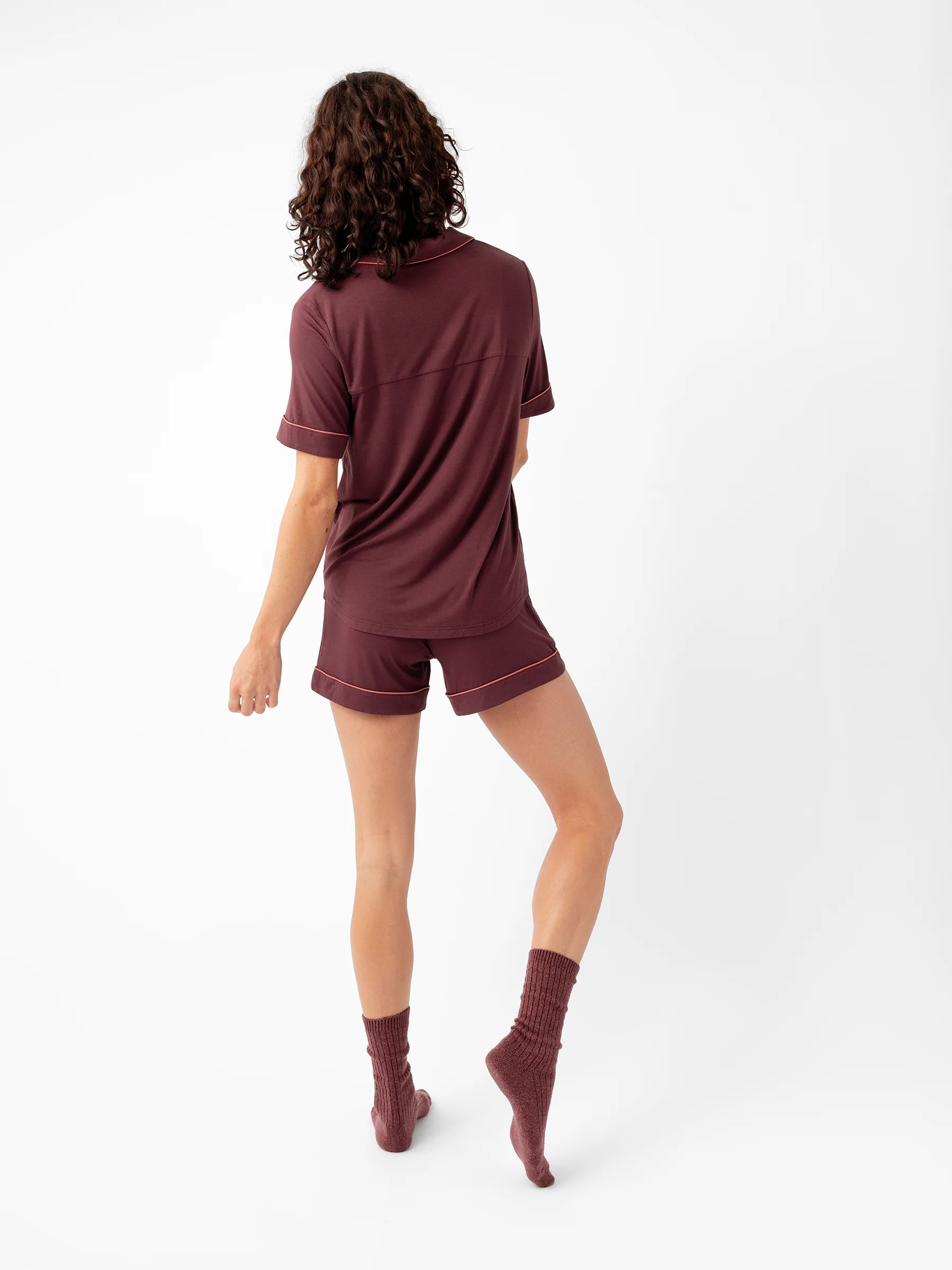 Women's Bamboo Stretch-Knit Short Sleeve Pajama Set - Image 49
