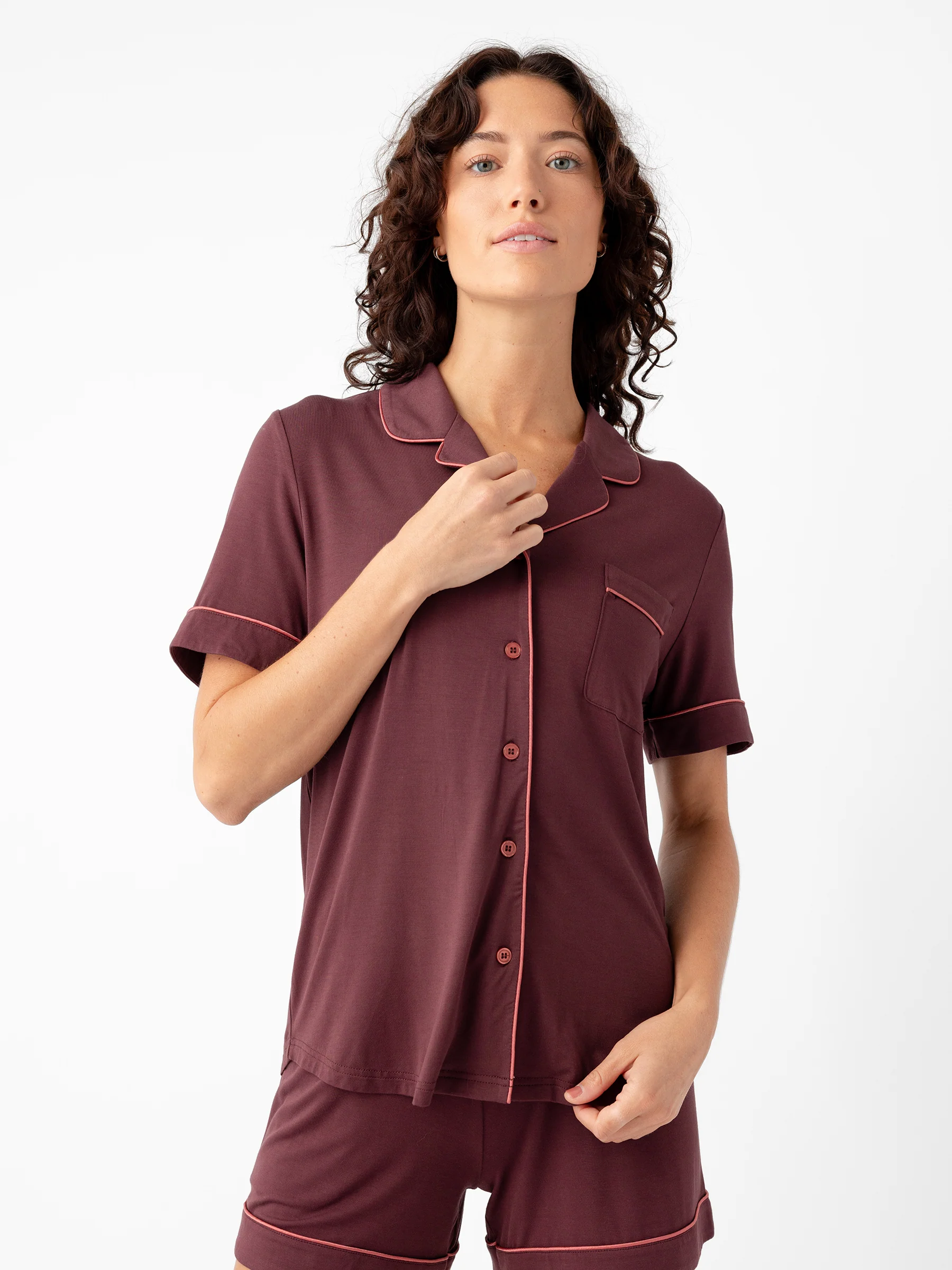 Women's Bamboo Stretch-Knit Short Sleeve Pajama Set - Image 50
