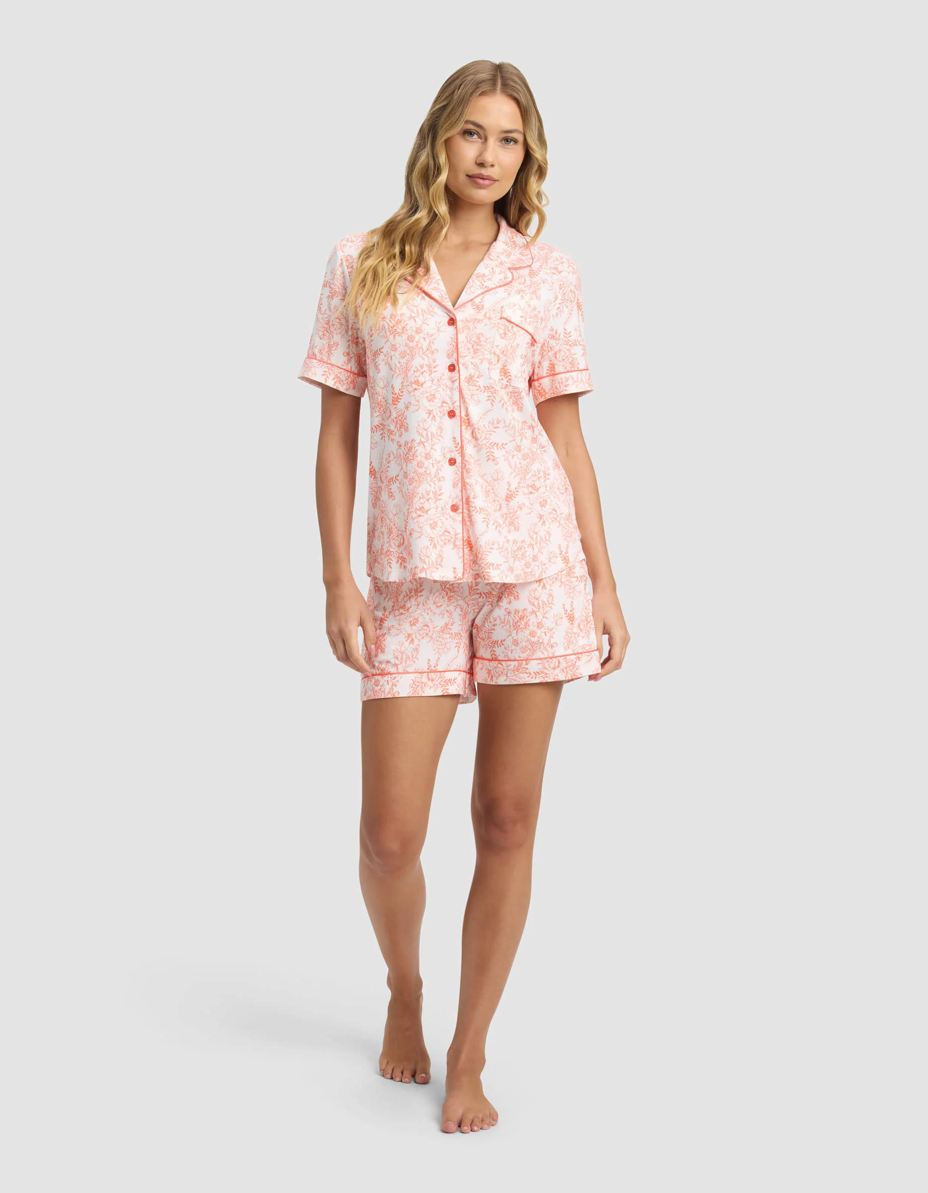 Women's Bamboo Stretch-Knit Short Sleeve Pajama Set - Image 7