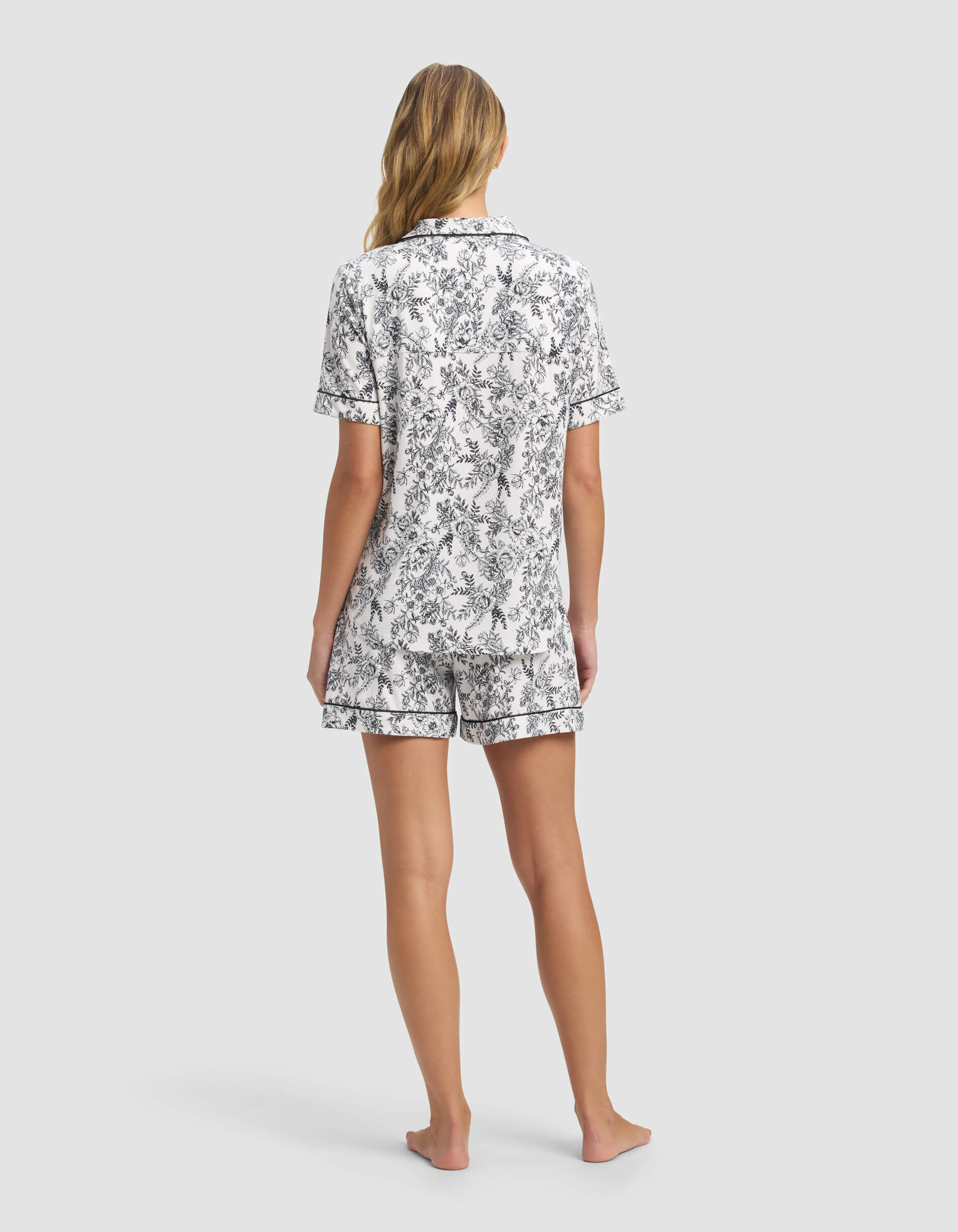 Women's Bamboo Stretch-Knit Short Sleeve Pajama Set - Image 74