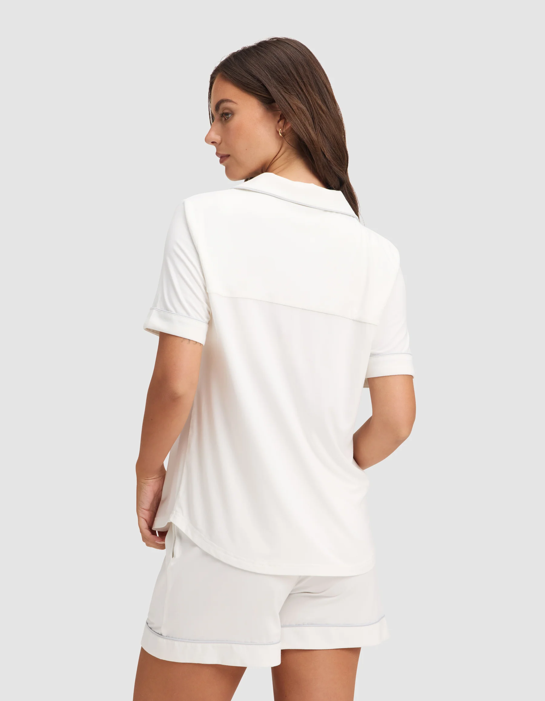 Women's Bamboo Stretch-Knit Short Sleeve Pajama Top - Image 10