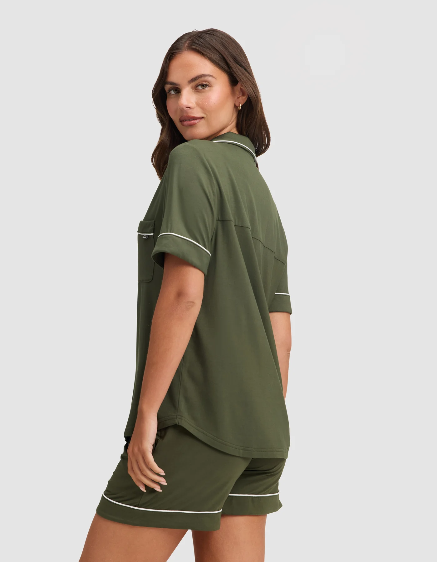 Women's Bamboo Stretch-Knit Short Sleeve Pajama Top - Image 38