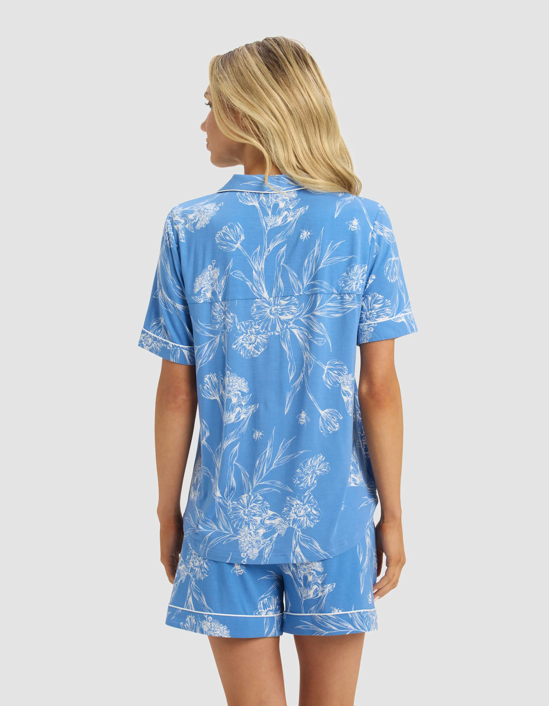 Women's Bamboo Stretch-Knit Short Sleeve Pajama Top - Image 4