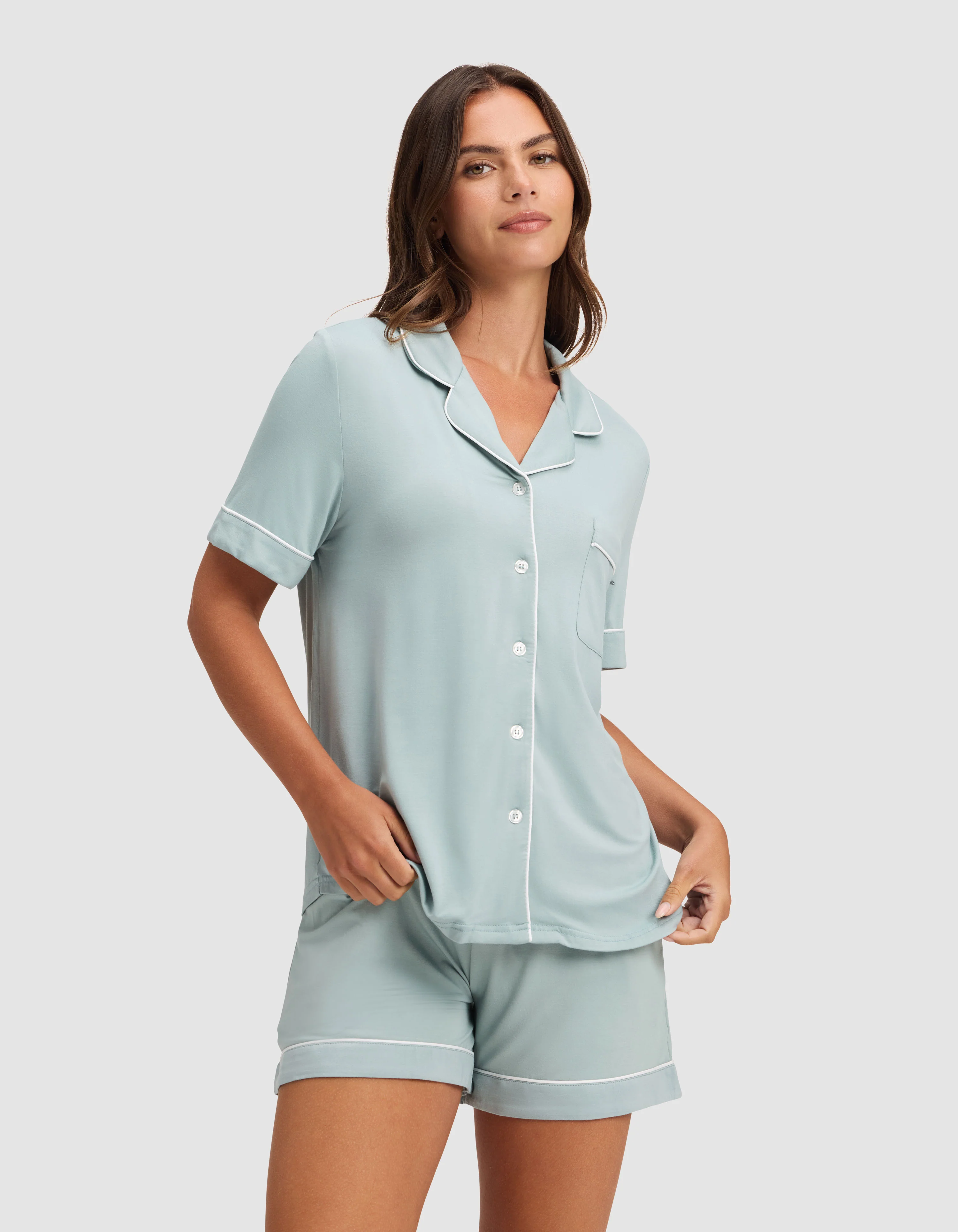 Women's Bamboo Stretch-Knit Short Sleeve Pajama Set - Image 28