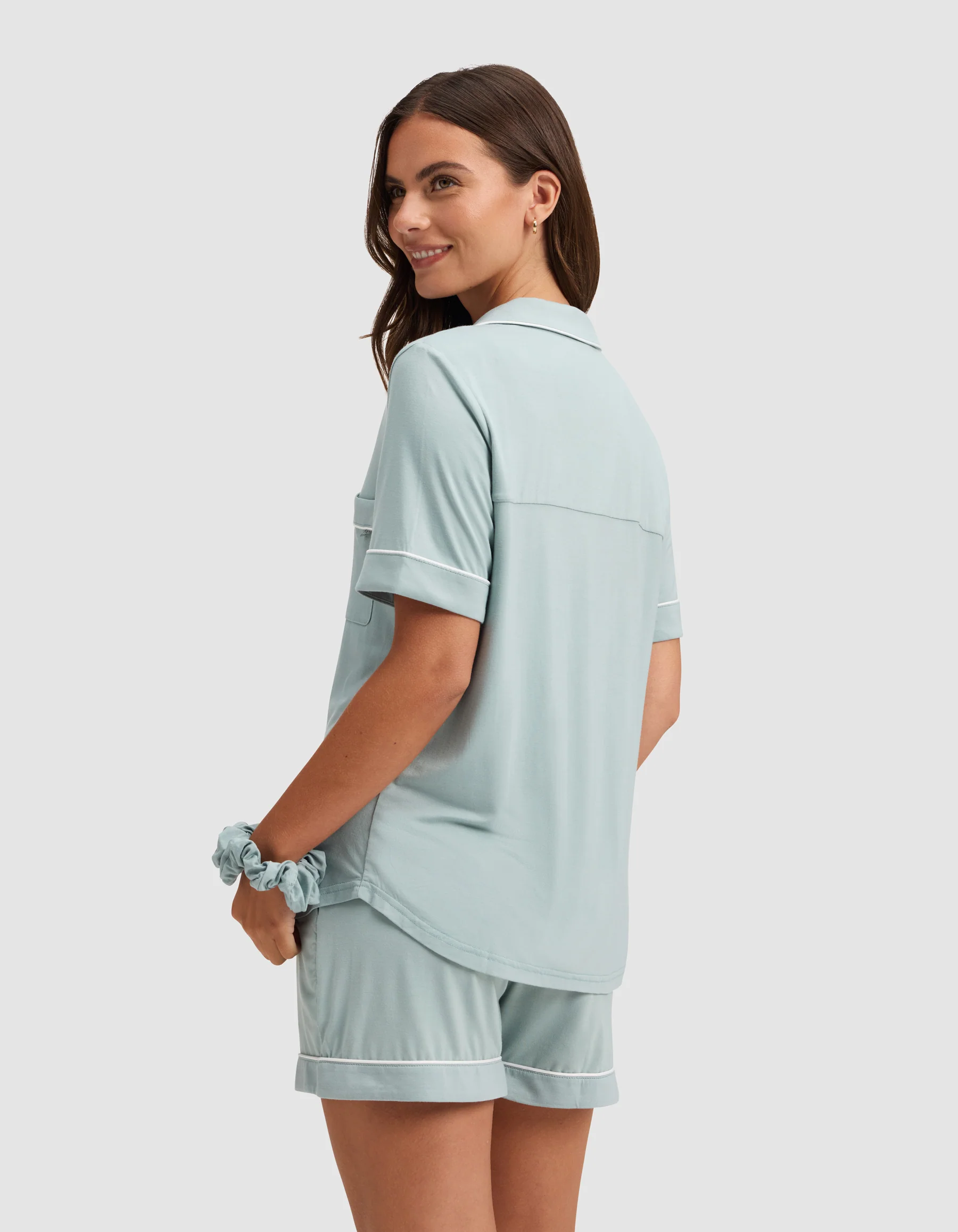 Women's Bamboo Stretch-Knit Short Sleeve Pajama Top - Image 44