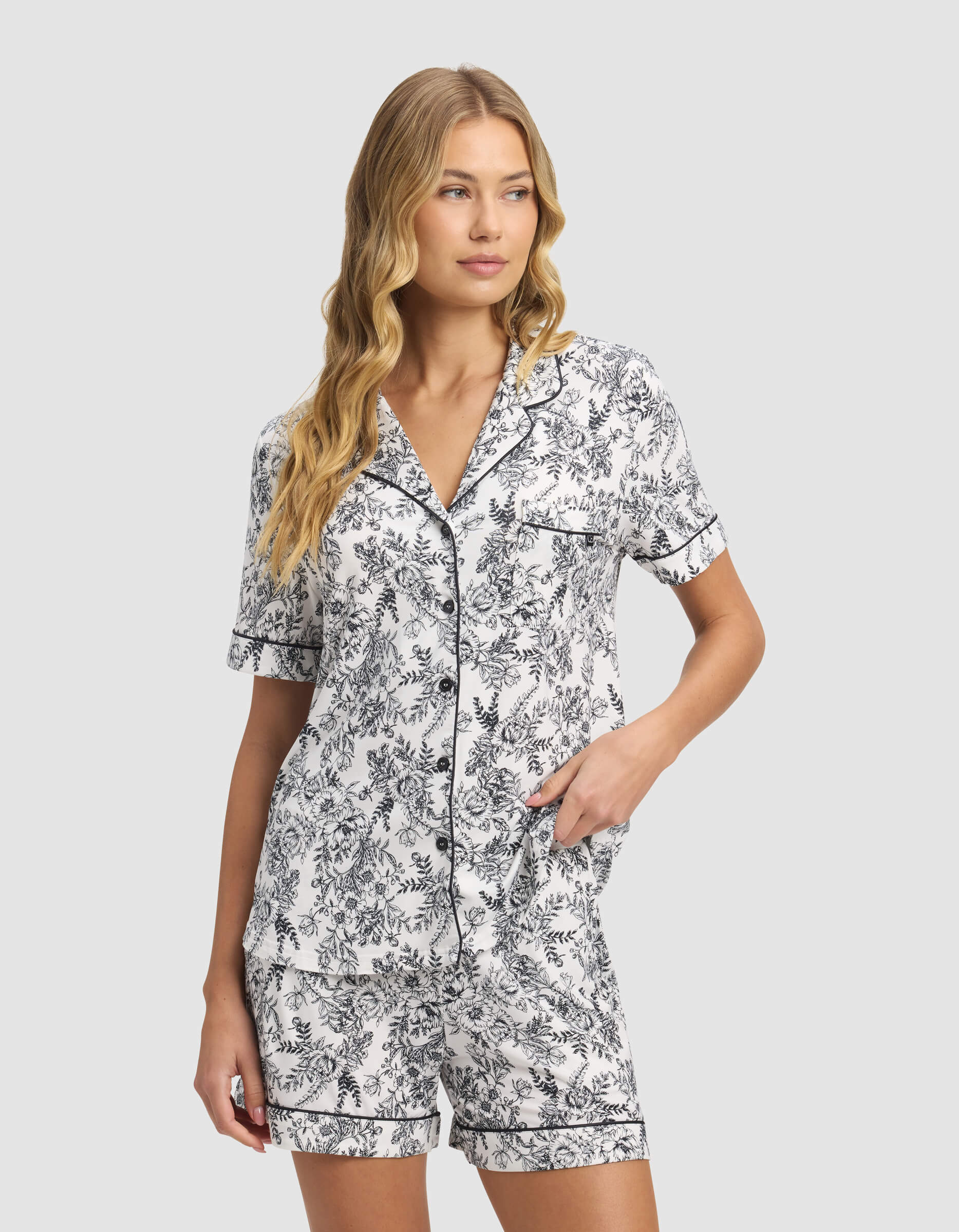 Women's Bamboo Stretch-Knit Short Sleeve Pajama Set - Image 75