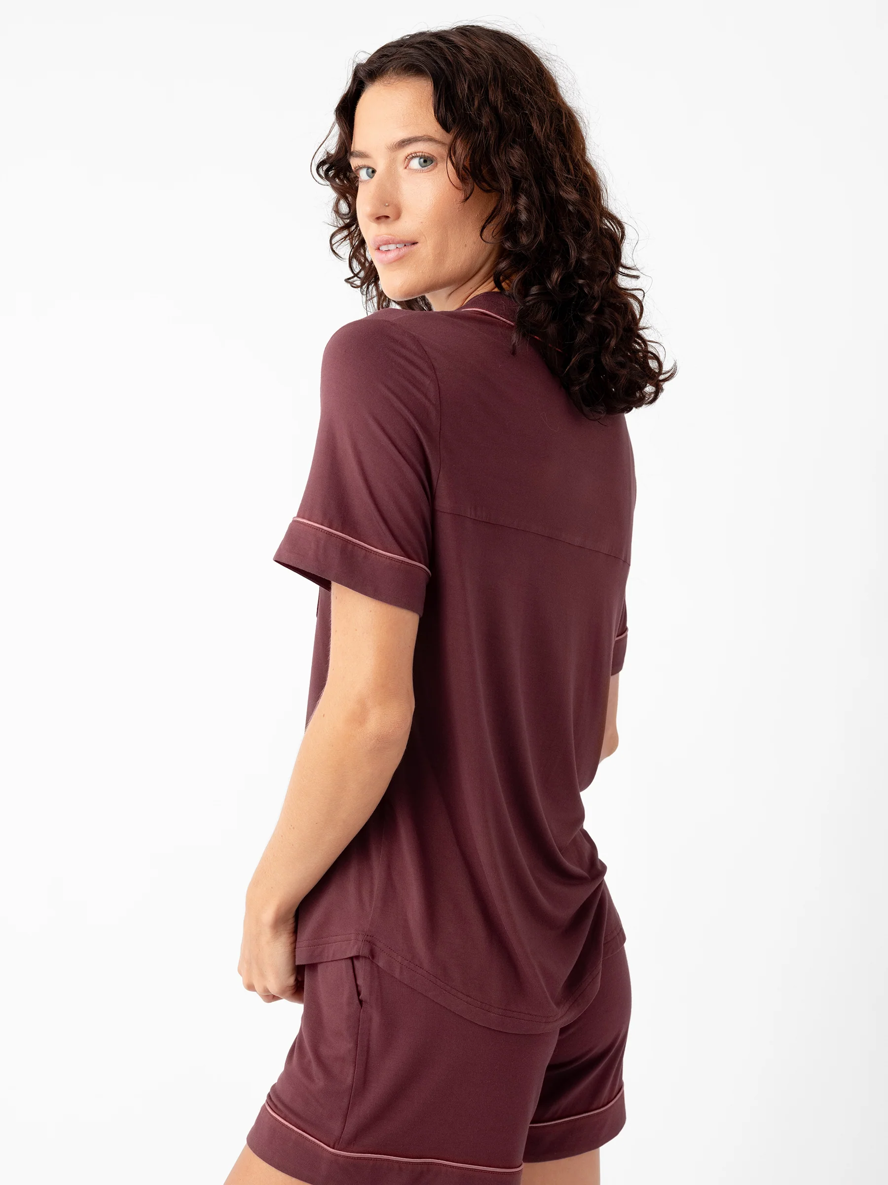 Women's Bamboo Stretch-Knit Short Sleeve Pajama Set - Image 51