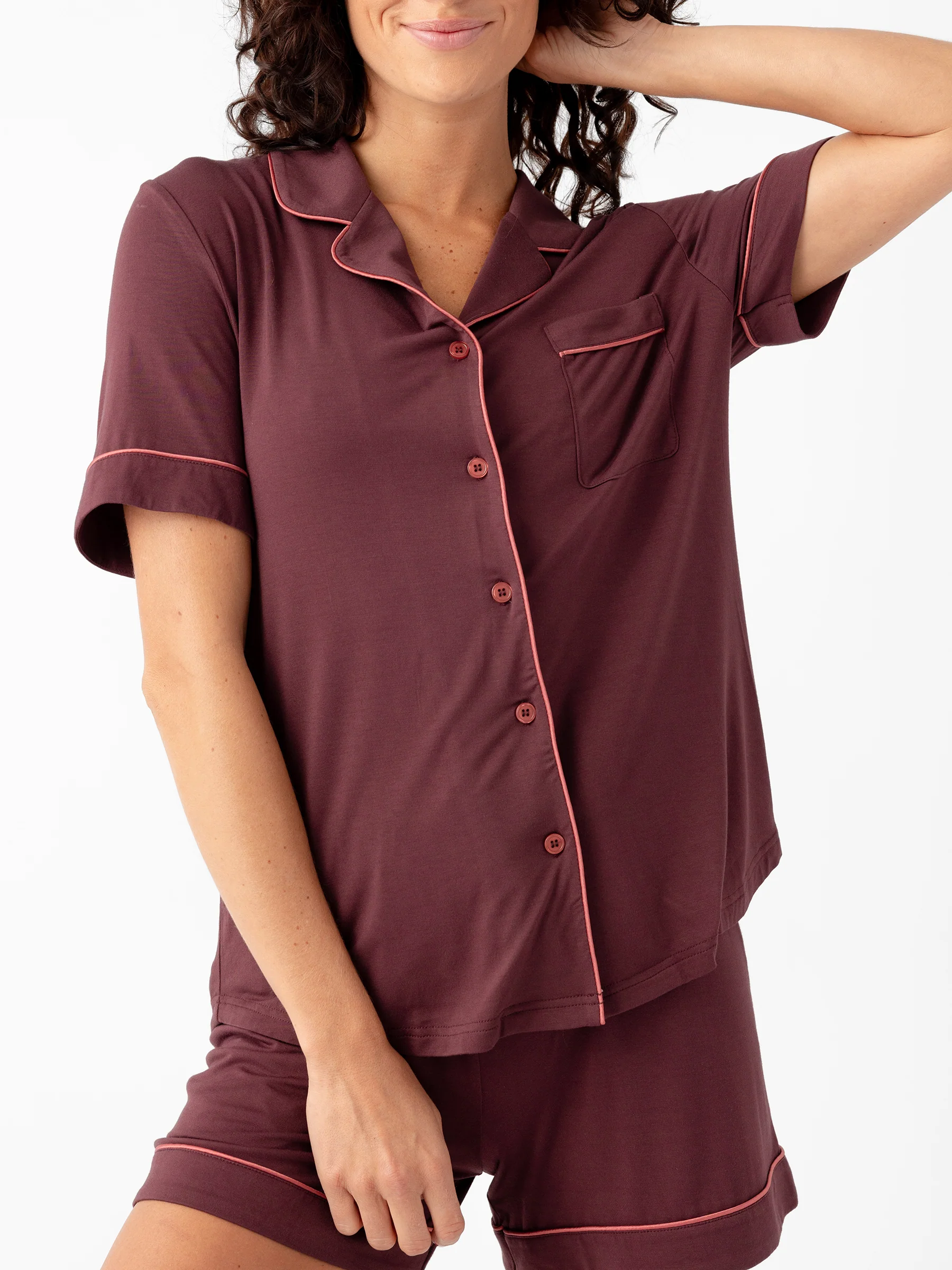 Women's Bamboo Stretch-Knit Short Sleeve Pajama Set - Image 52