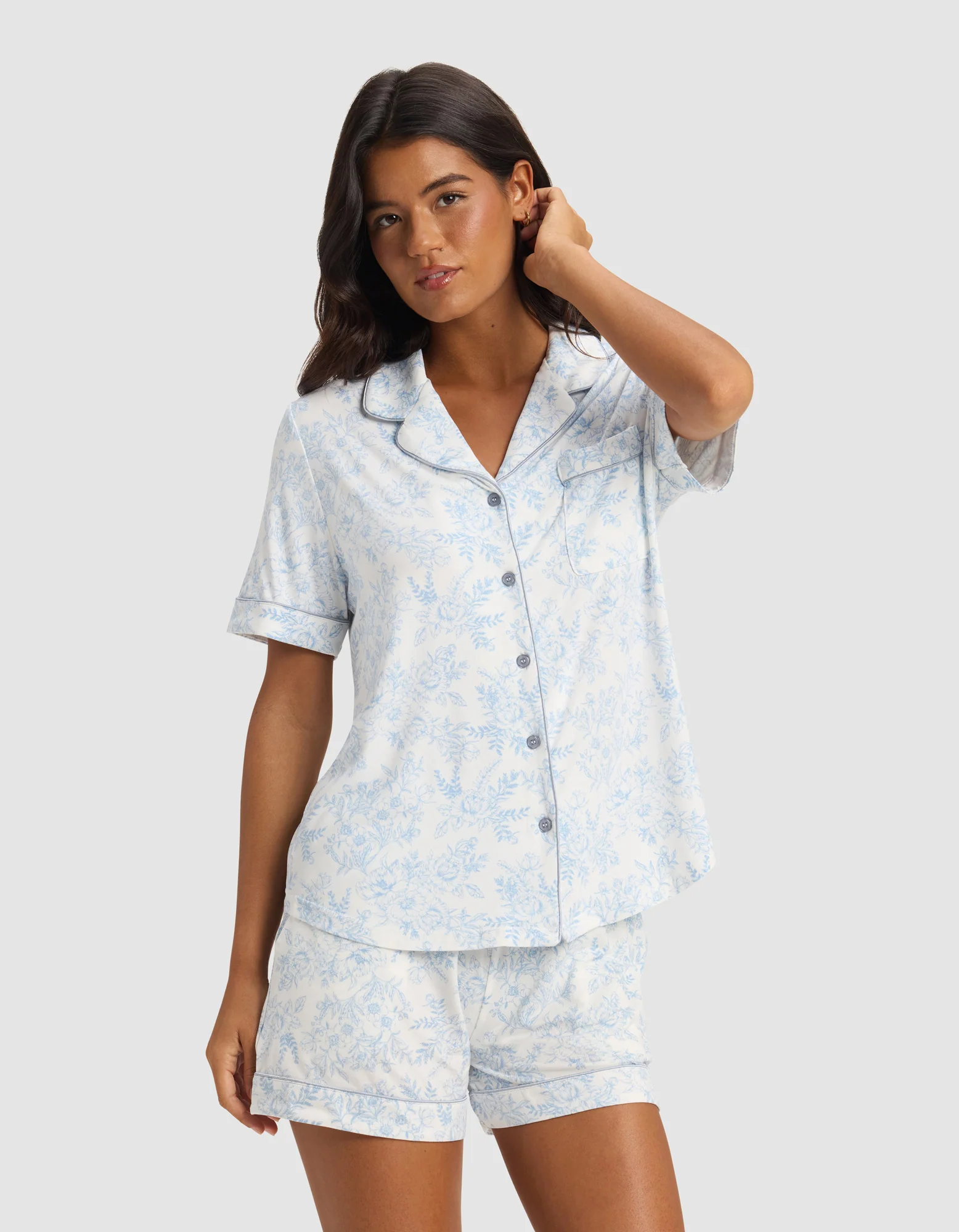 Women's Bamboo Stretch-Knit Short Sleeve Pajama Set - Image 63