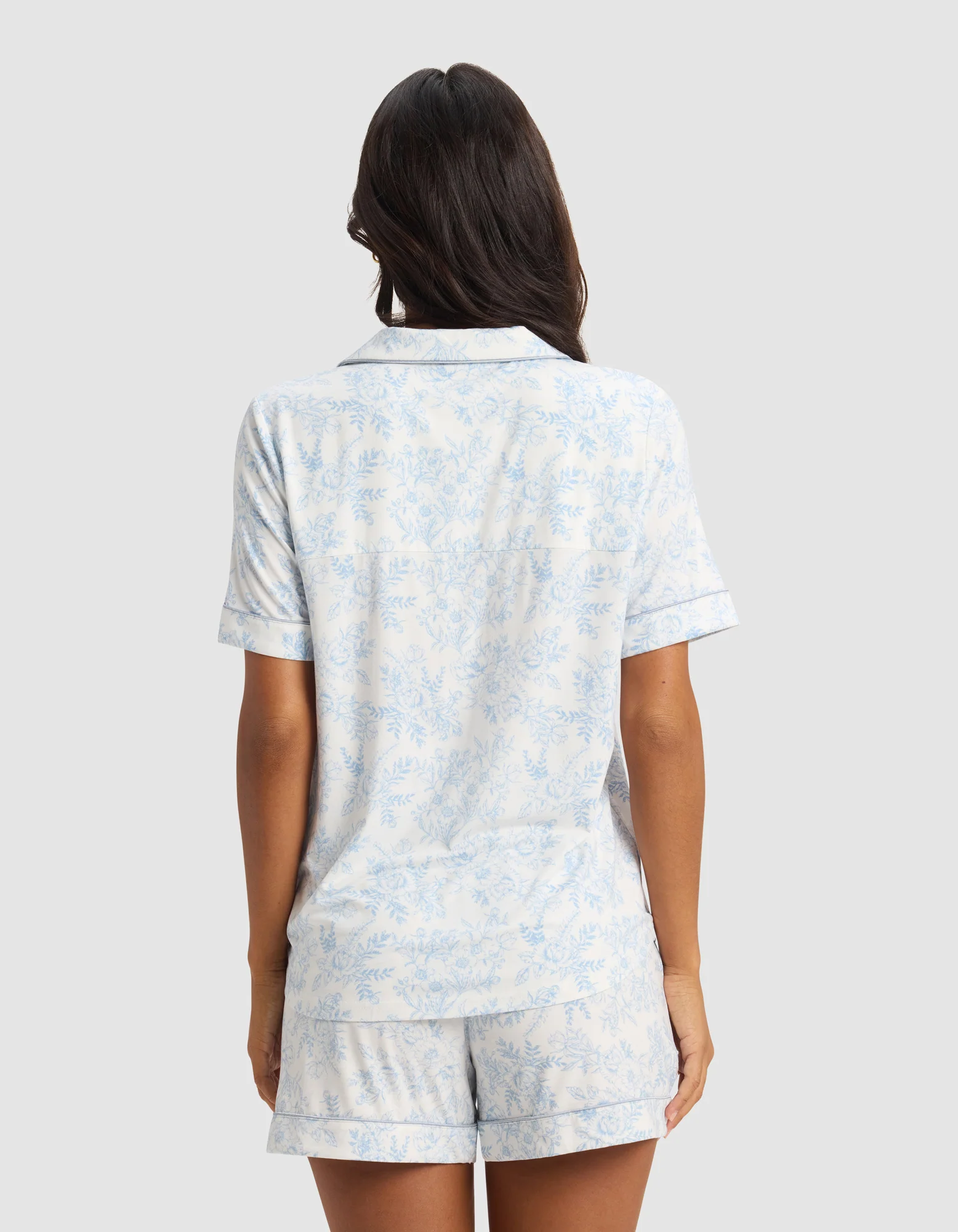 Women's Bamboo Stretch-Knit Short Sleeve Pajama Top - Image 59
