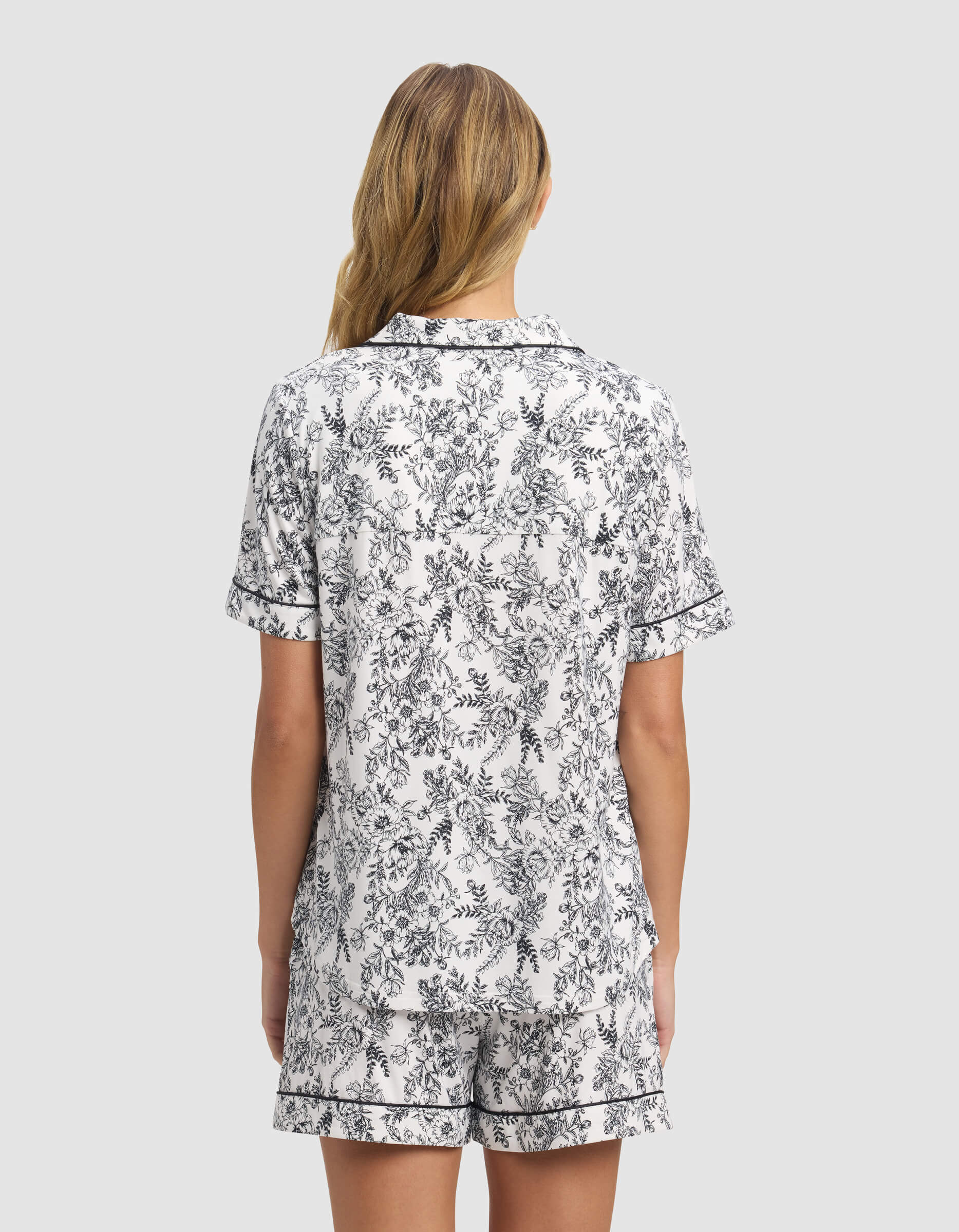 Women's Bamboo Stretch-Knit Short Sleeve Pajama Top - Image 6