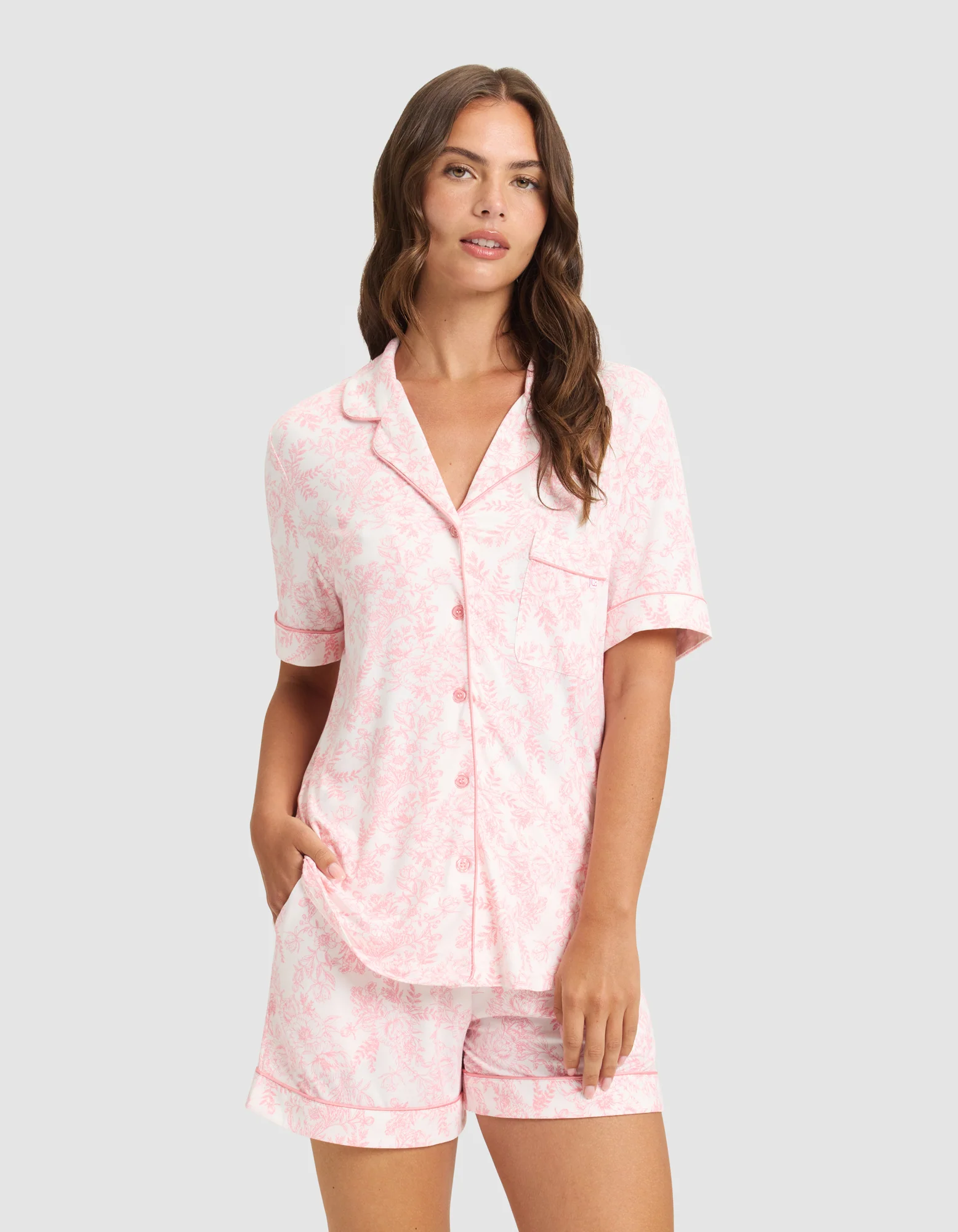 Women's Bamboo Stretch-Knit Short Sleeve Pajama Set - Image 68