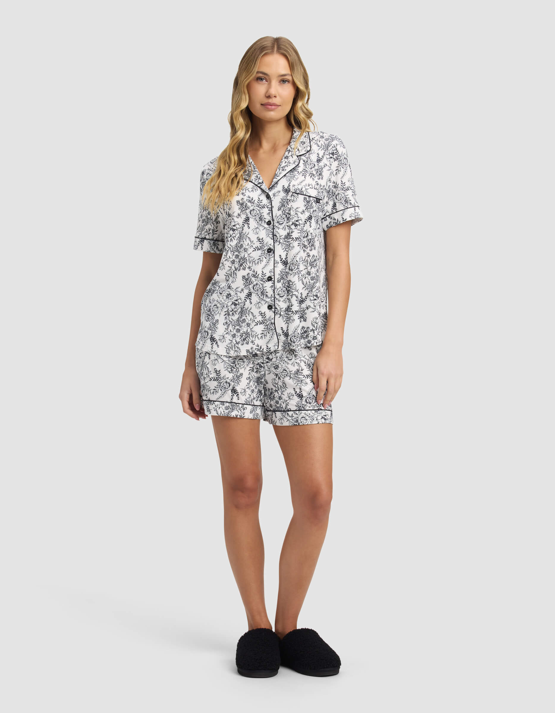 Women's Bamboo Stretch-Knit Short Sleeve Pajama Top - Image 66
