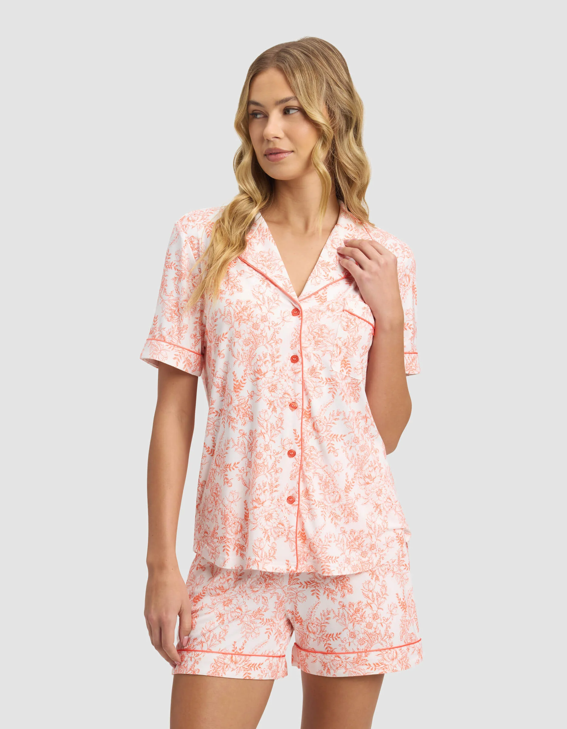 Women's Bamboo Stretch-Knit Short Sleeve Pajama Set - Image 80