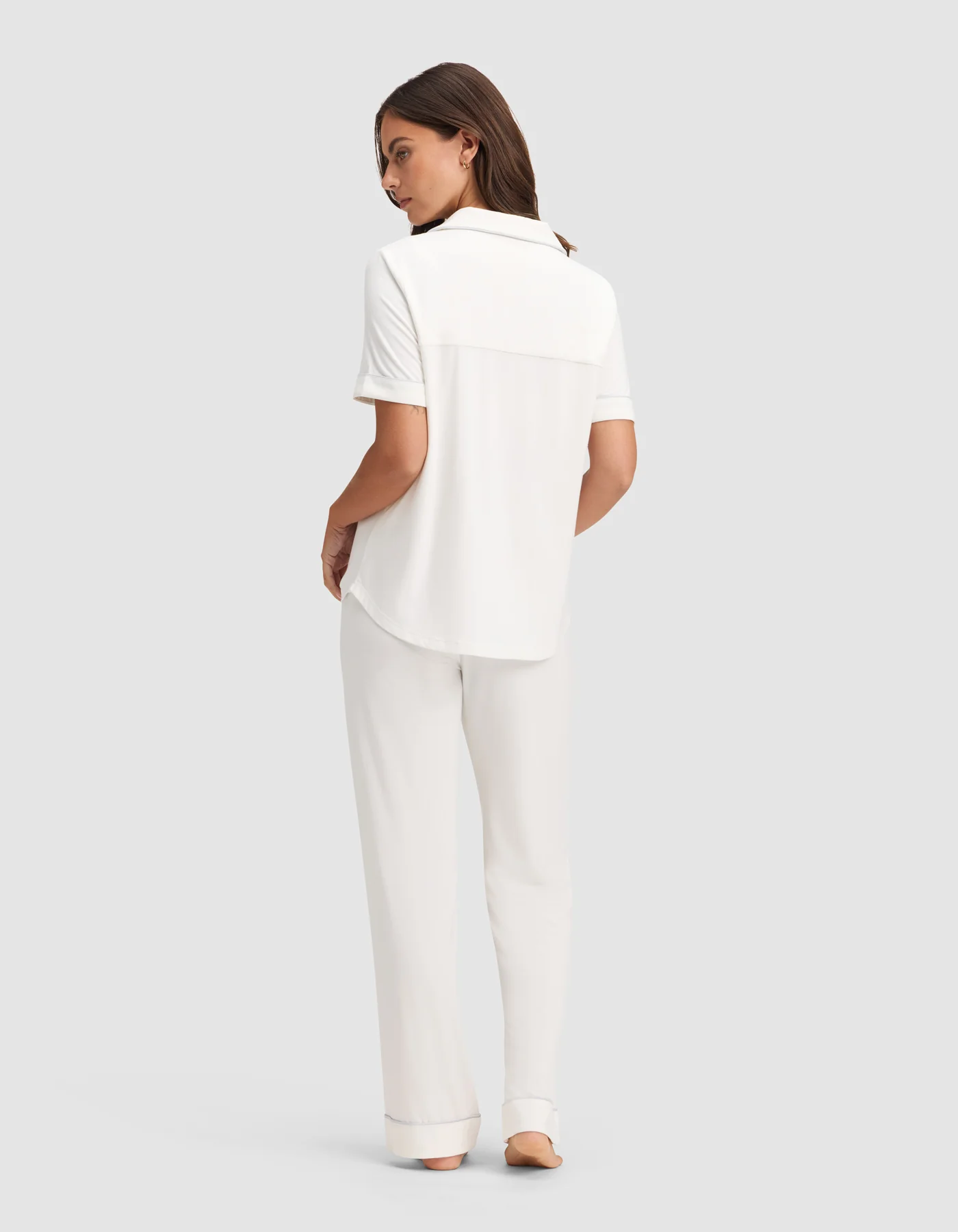 Women's Bamboo Stretch-Knit Short Sleeve & Pant Pajama Set - Image 21