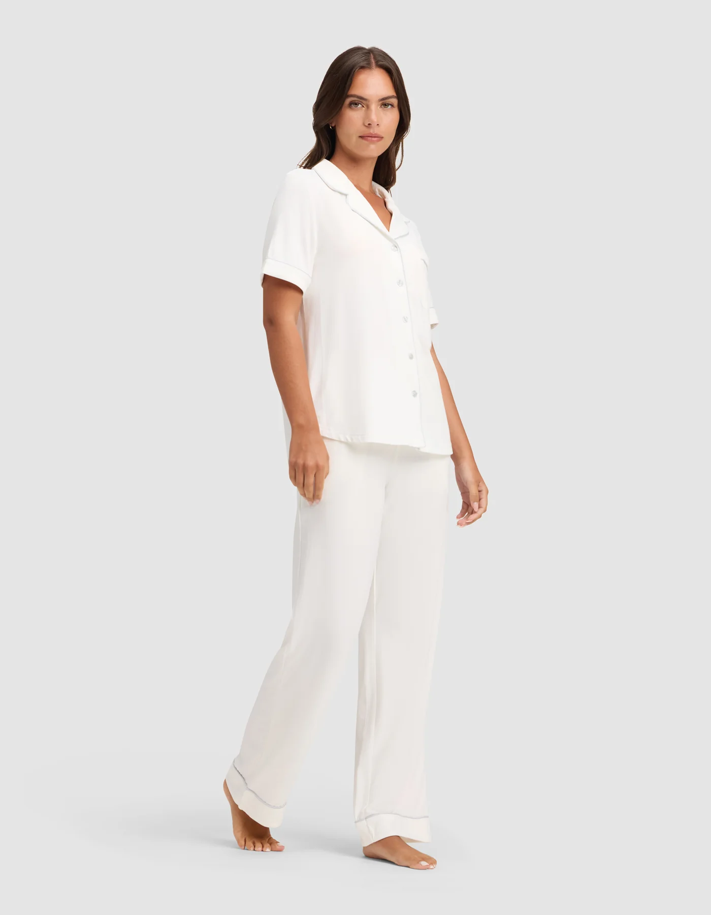 Women's Bamboo Stretch-Knit Short Sleeve & Pant Pajama Set - Image 22
