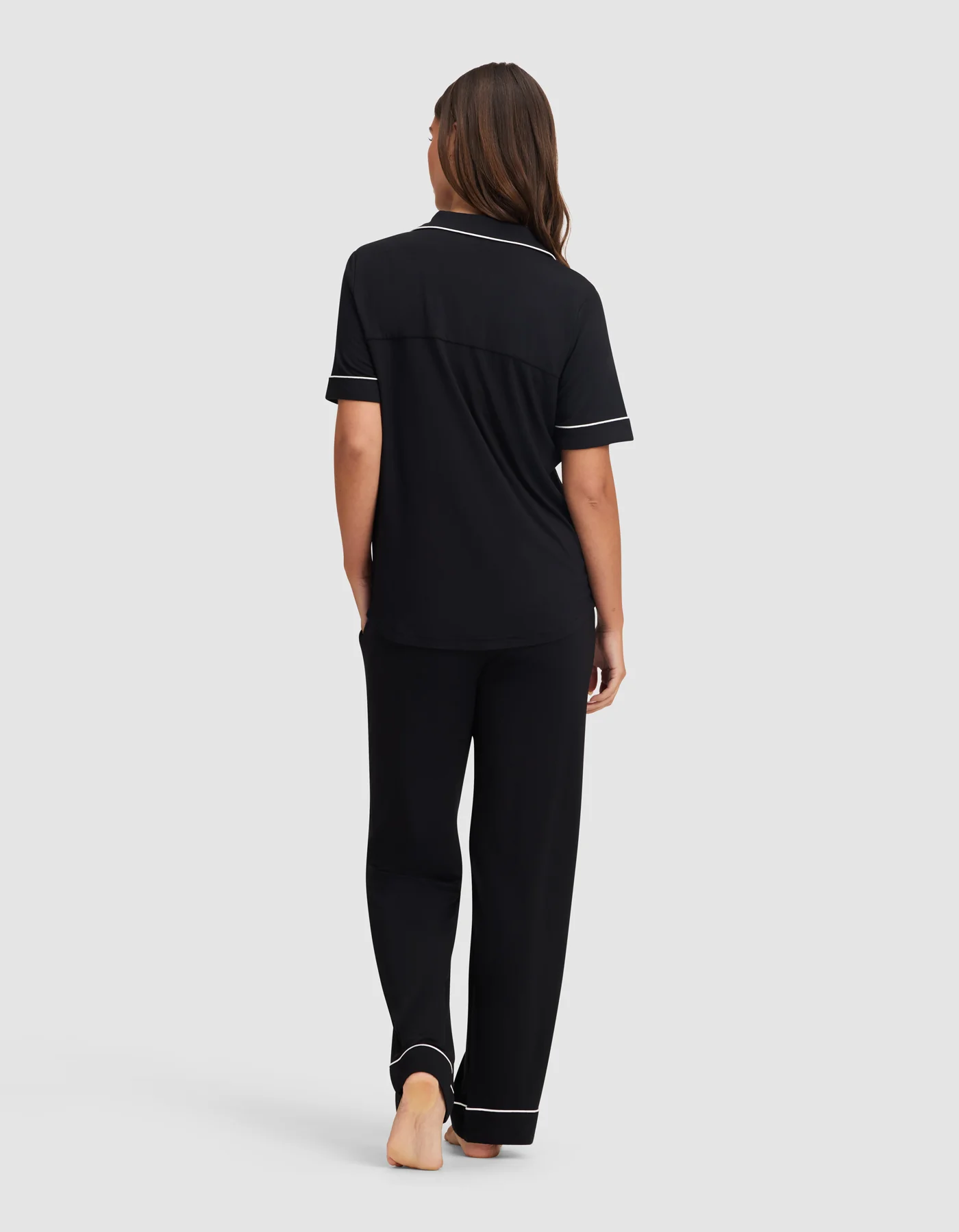 Women's Bamboo Stretch-Knit Short Sleeve & Pant Pajama Set - Image 28