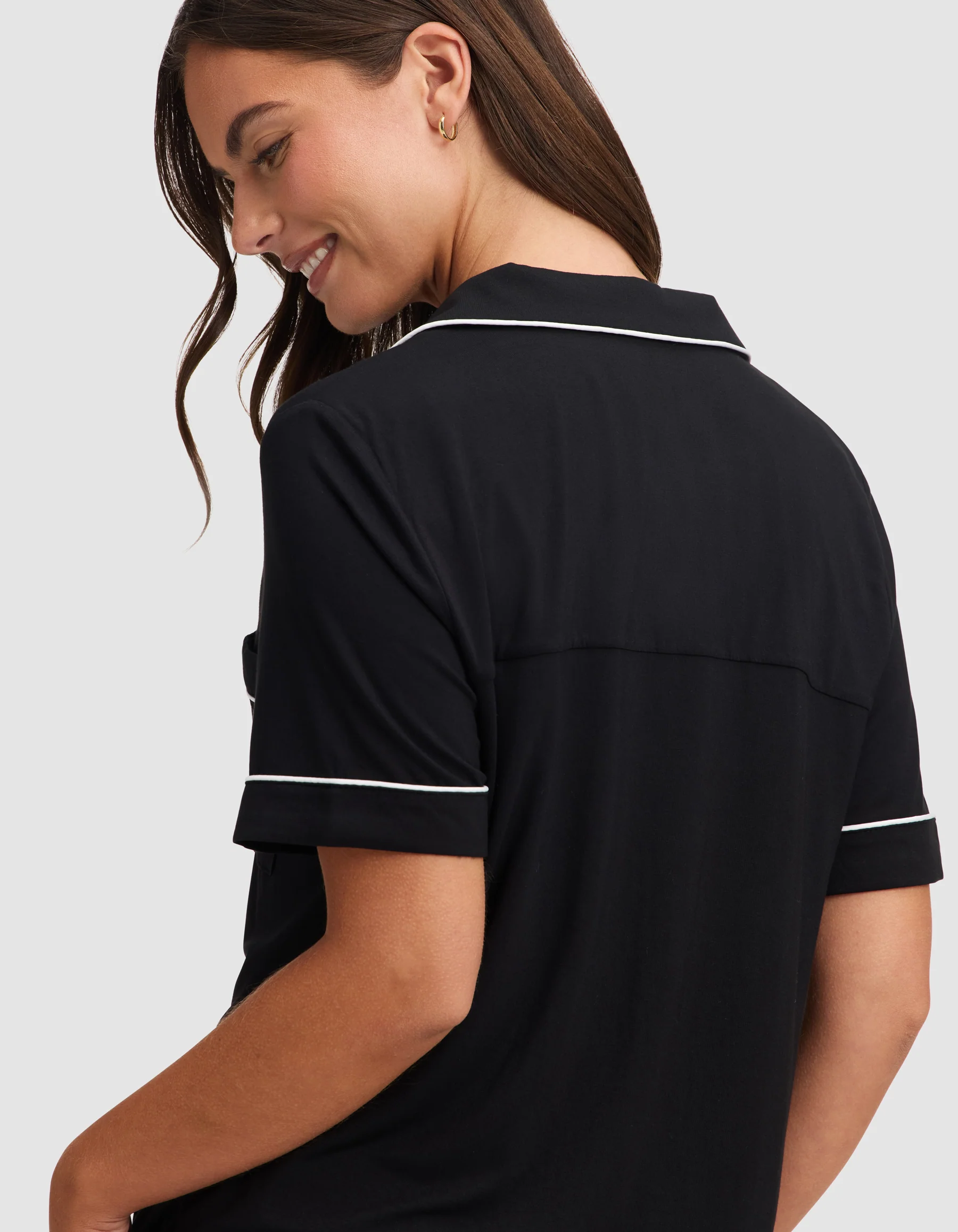 Women's Bamboo Stretch-Knit Short Sleeve Pajama Top - Image 22