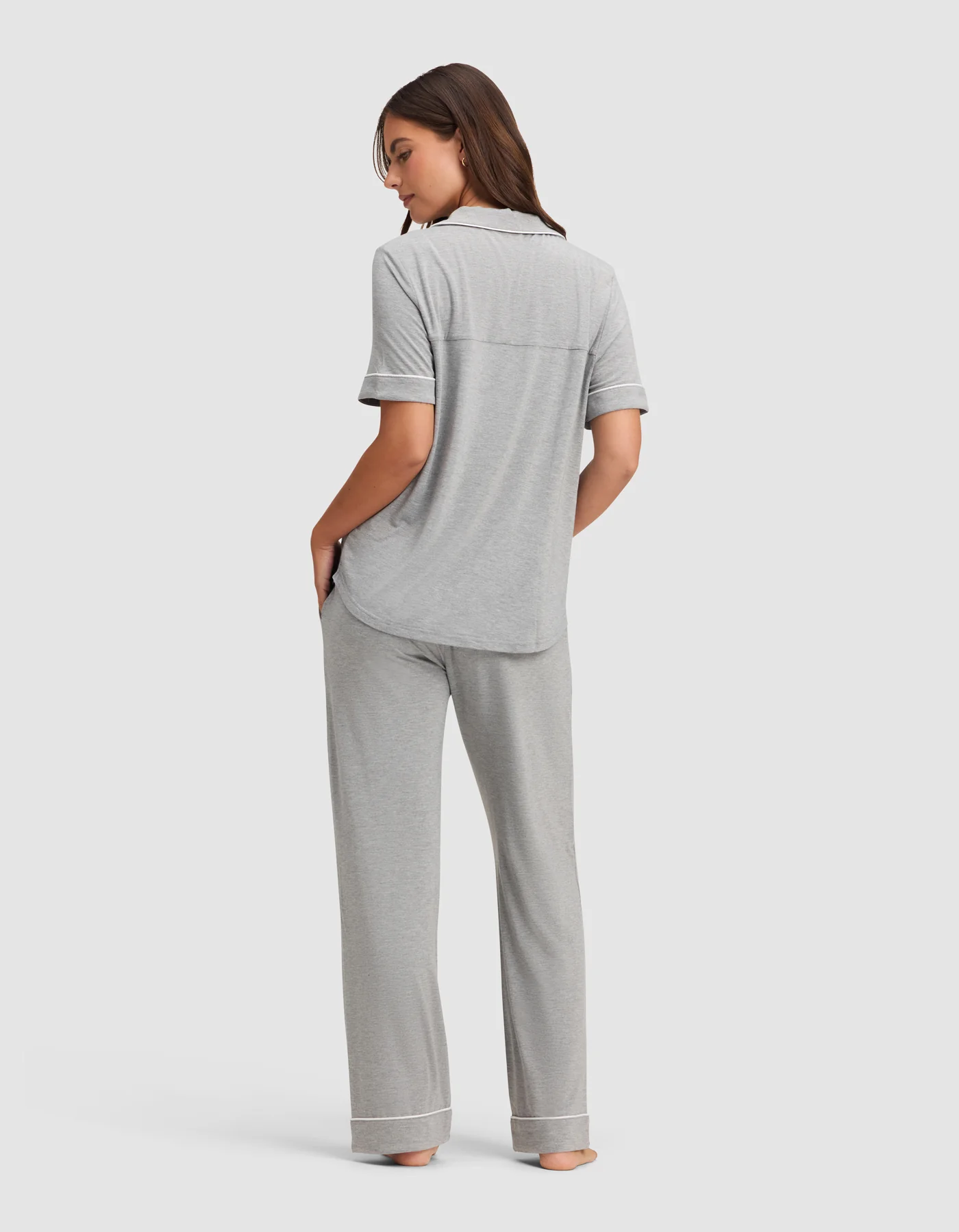 Women's Bamboo Stretch-Knit Short Sleeve & Pant Pajama Set - Image 32