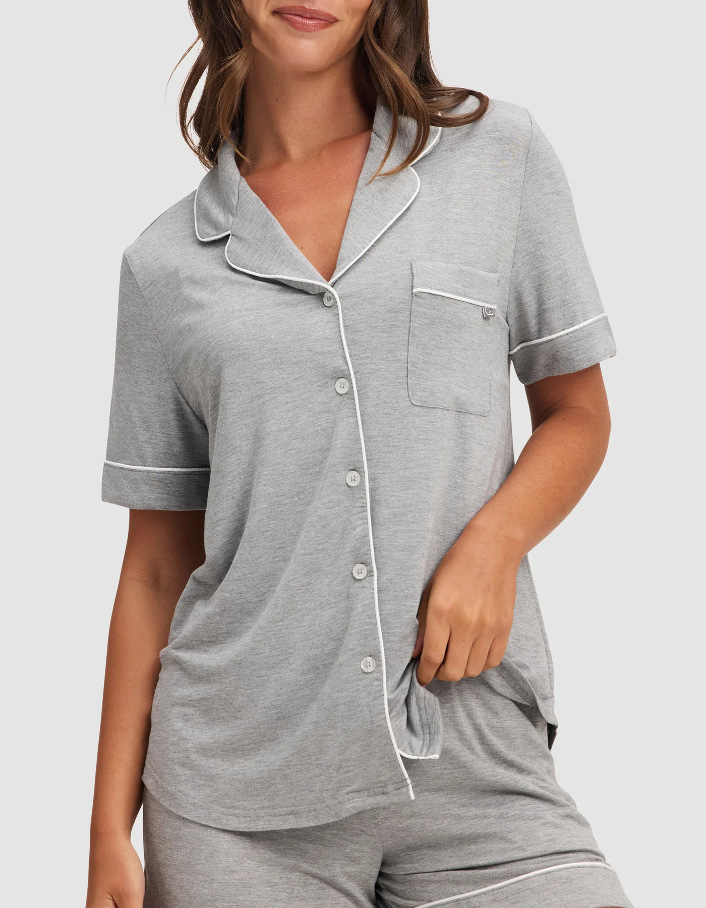 Women's Bamboo Stretch-Knit Short Sleeve Pajama Top - Image 26