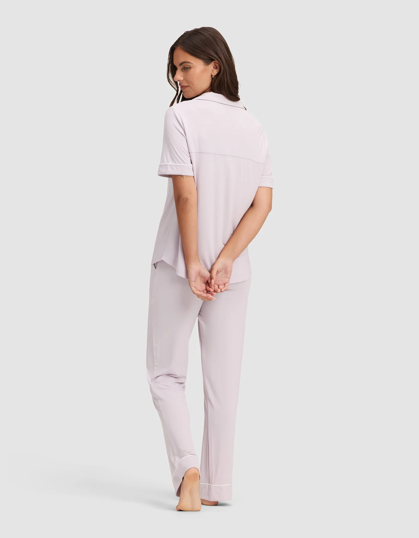 Women's Bamboo Stretch-Knit Short Sleeve & Pant Pajama Set - Image 39
